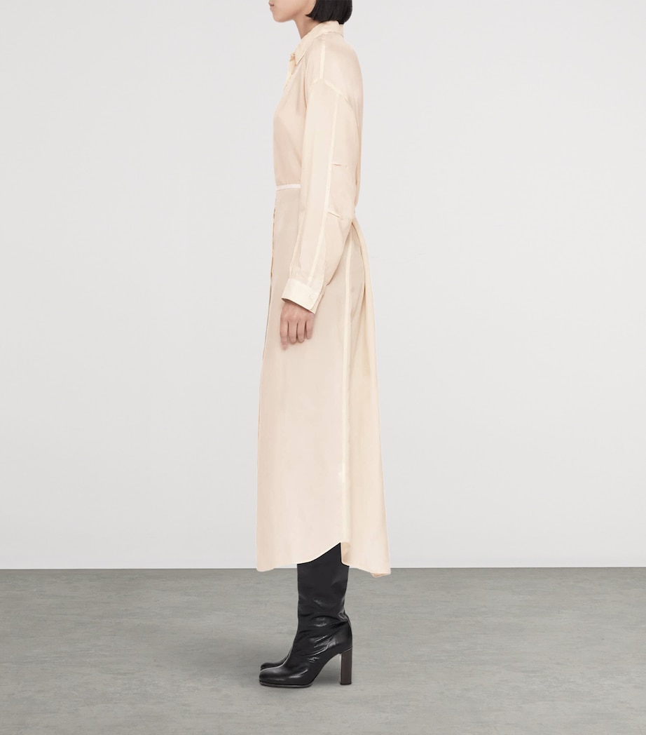 AllSaints Womens Oversized Yurra Shirt Dress Ecru White Image 8