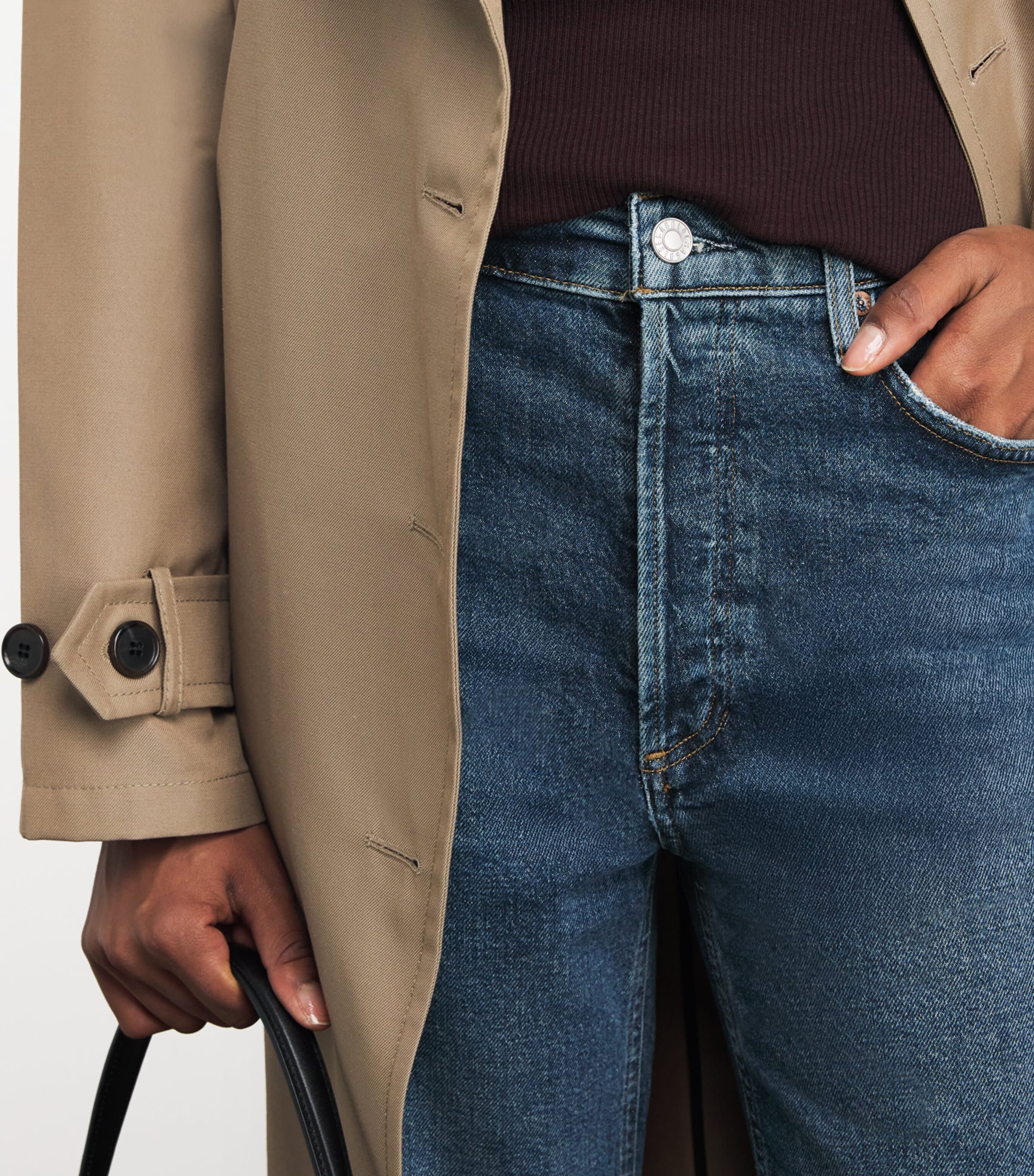 '90s Pinch Waist Cropped Jeans SOLACE (DK IND VINT) Image 6