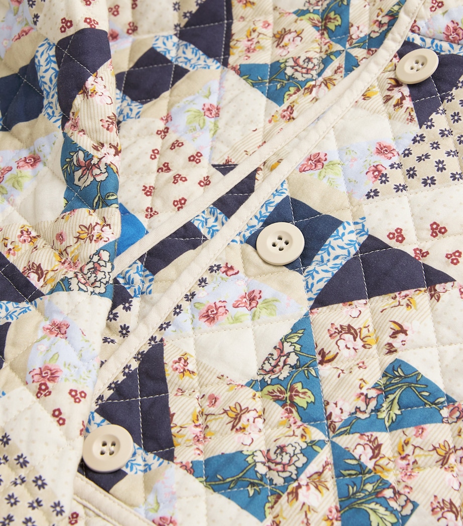 Quilted Patchwork Jacket BEIGE Image 5