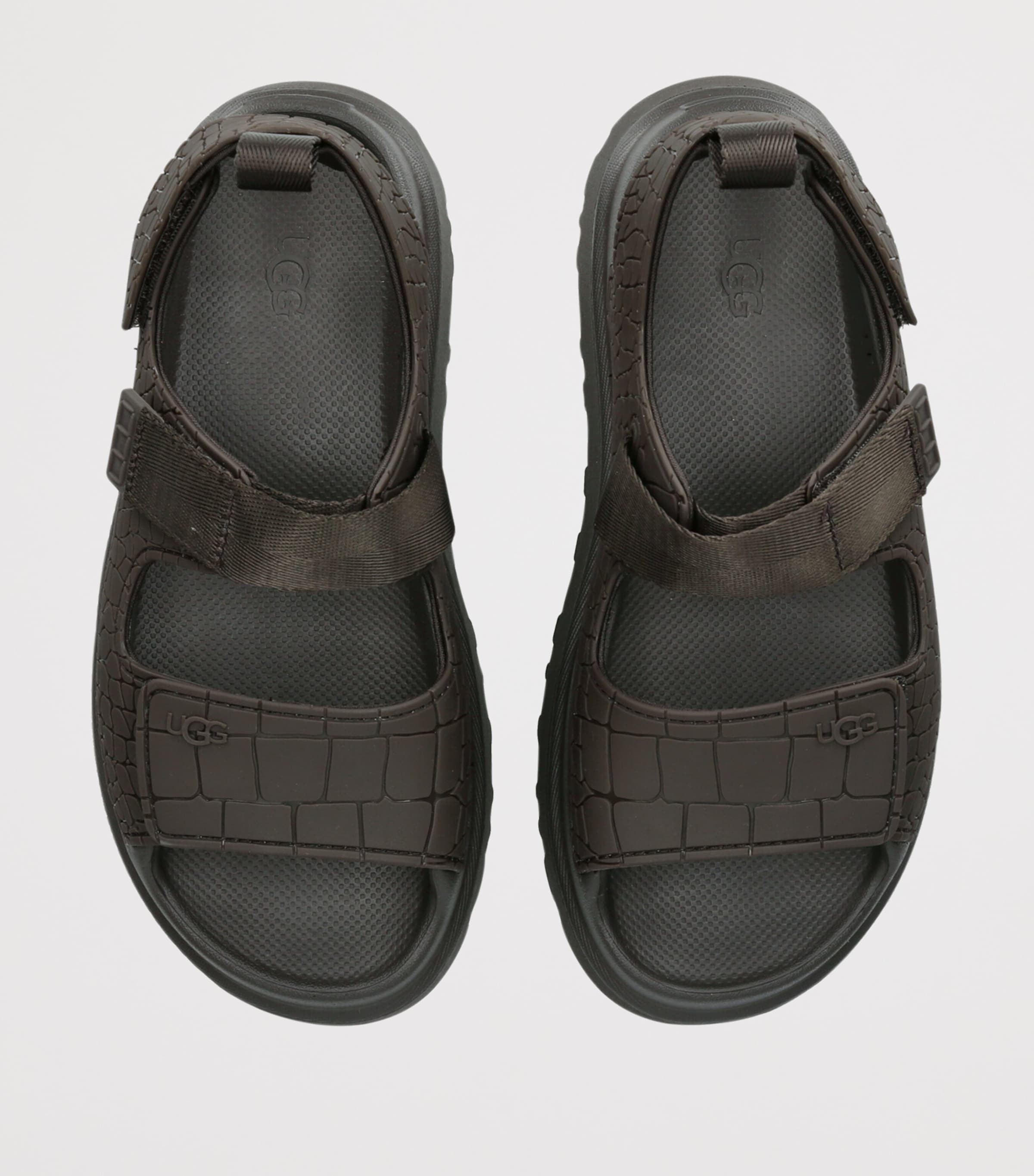 UGG Croc-Embossed Goldenglow Sandals Grey/dark Image 2