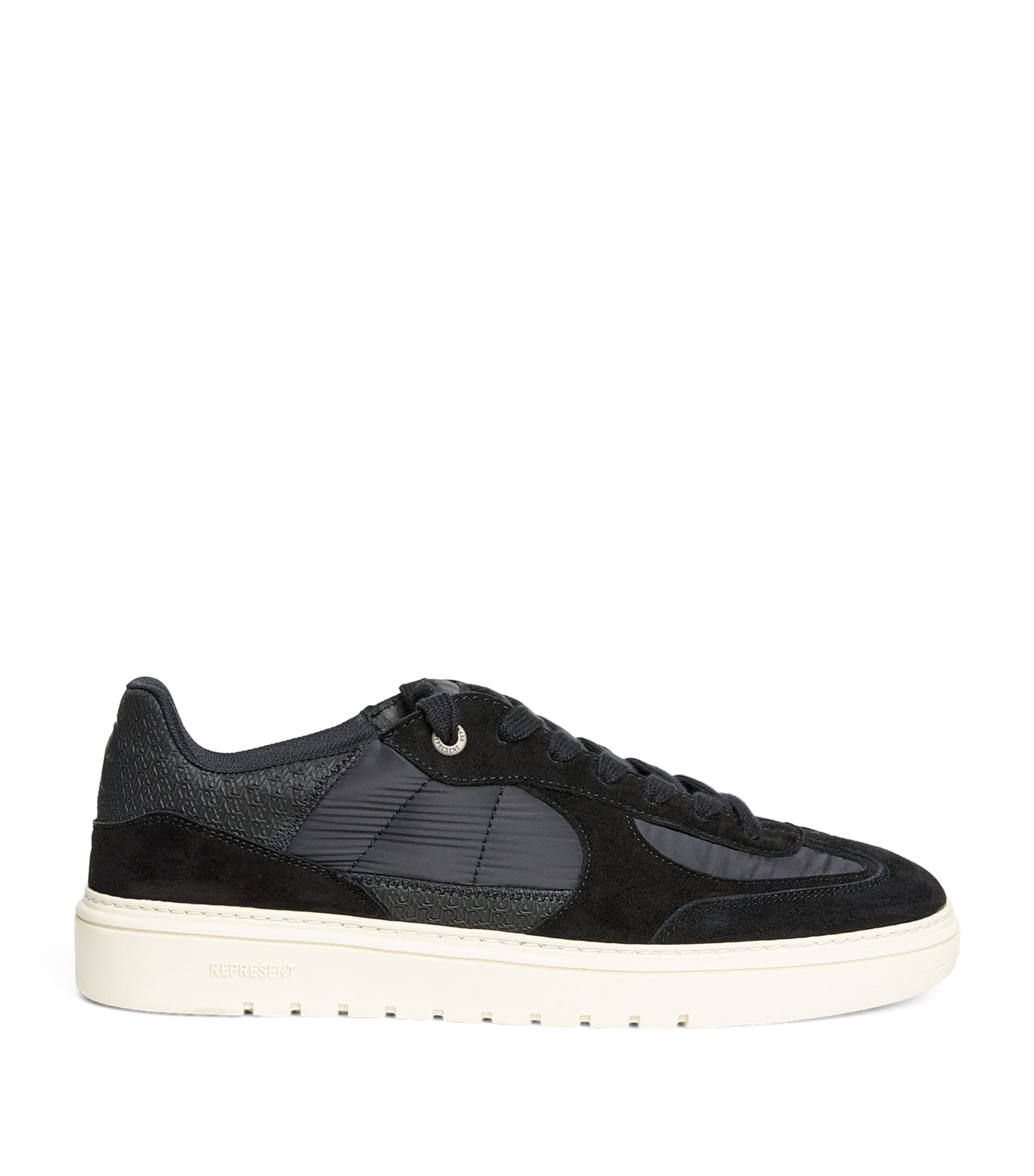 Represent Nubuck Virtus Sneakers In Black