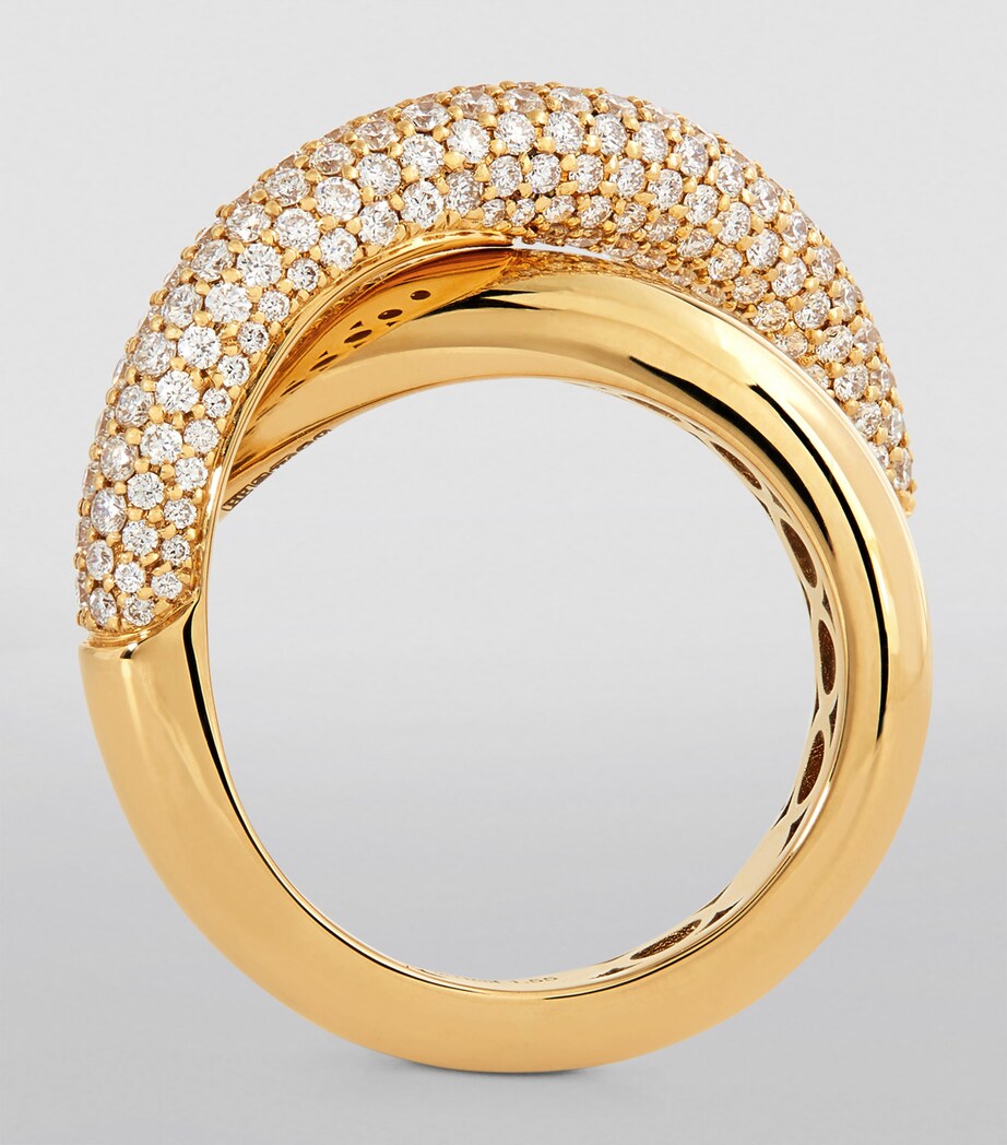 Engelbert Yellow Gold and Diamond Loop Ring Yellow Gold Image 2