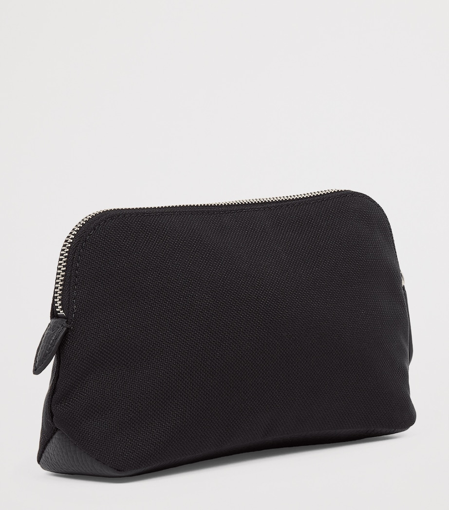 Smythson Small Canvas Wash Bag Black Image 3
