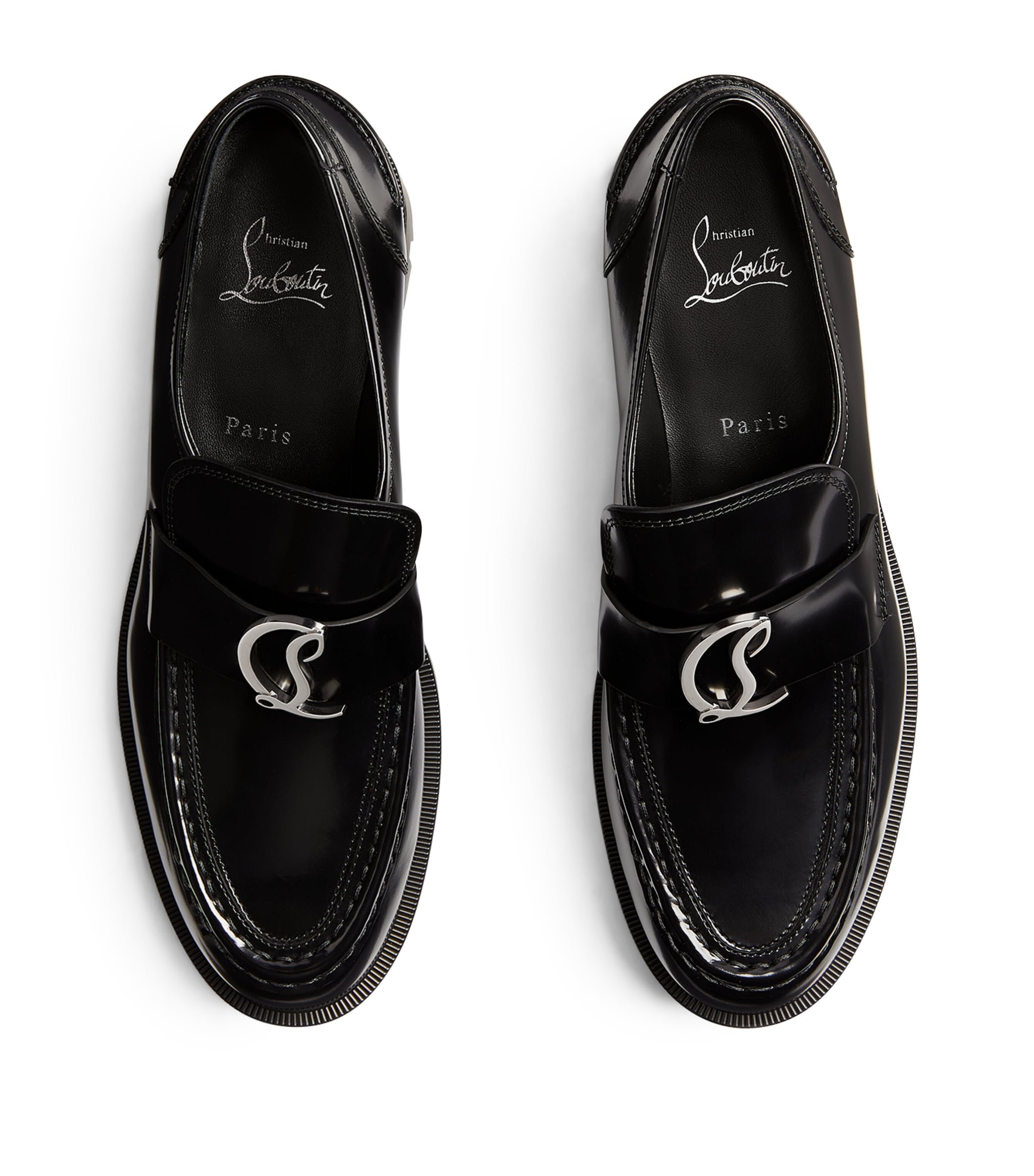 Christian Louboutin CL Moc Lug Leather Loafers | Harrods US