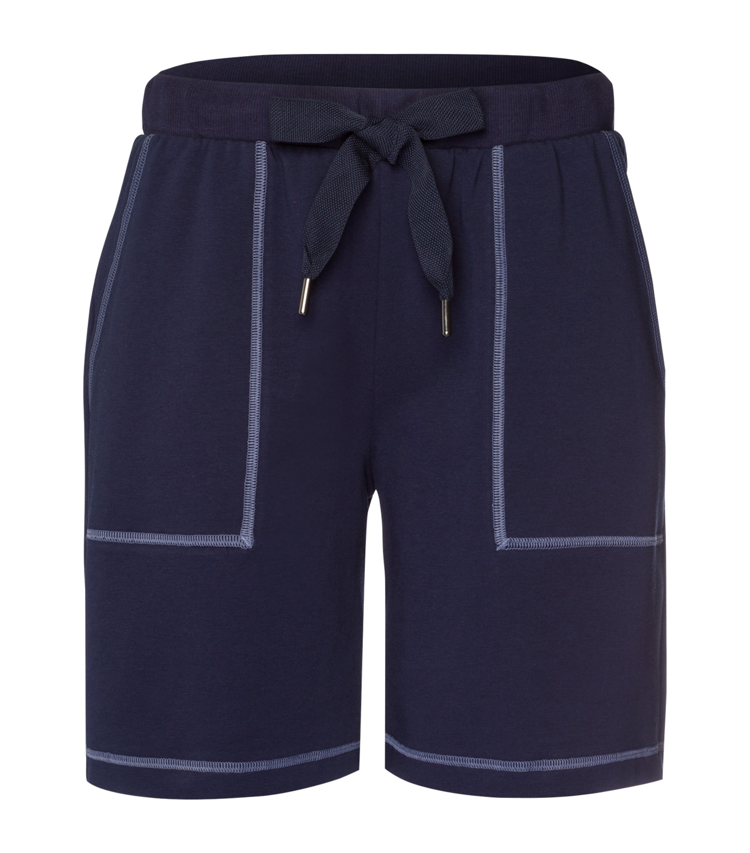 Shop Hanro Stretch-organic Cotton Shorts In Navy