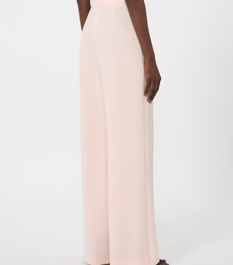 Max Mara Womens Wide-Leg Tailored Trousers Pink Image 4