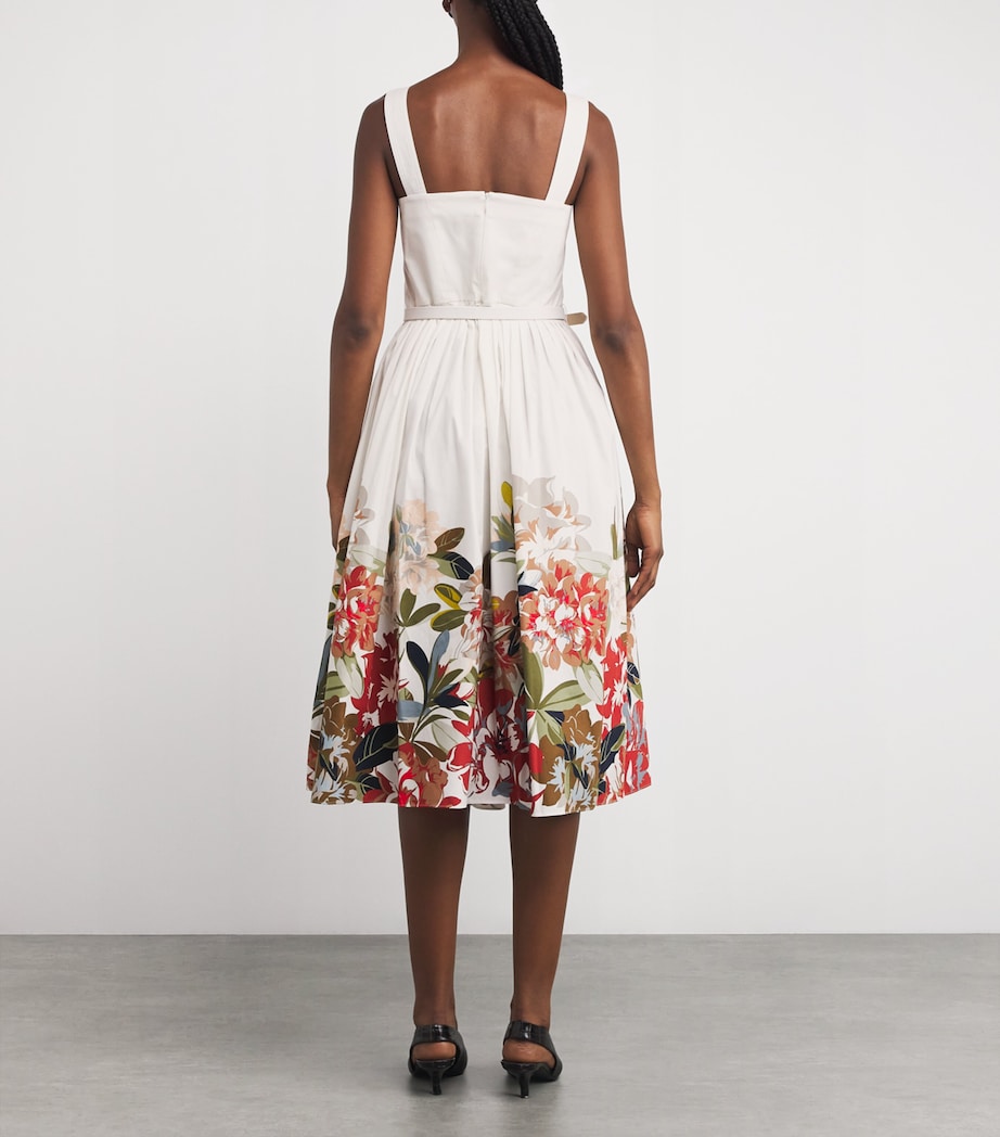 Cotton Printed Poplin Hoban Dress WHMUL WHITE/MULTI Image 3