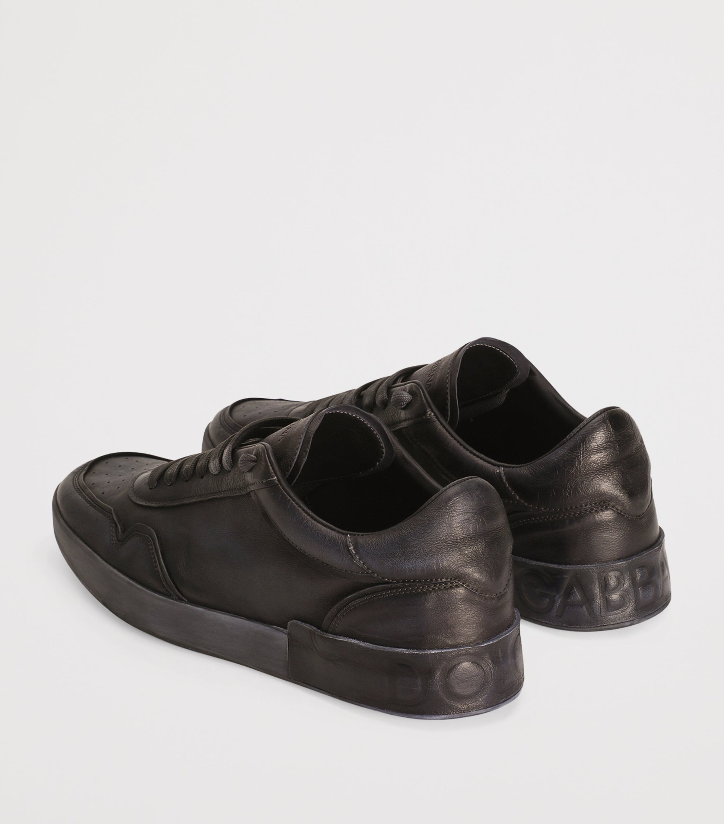 Leather Portofino Sneakers 80999 BLACK Image 3