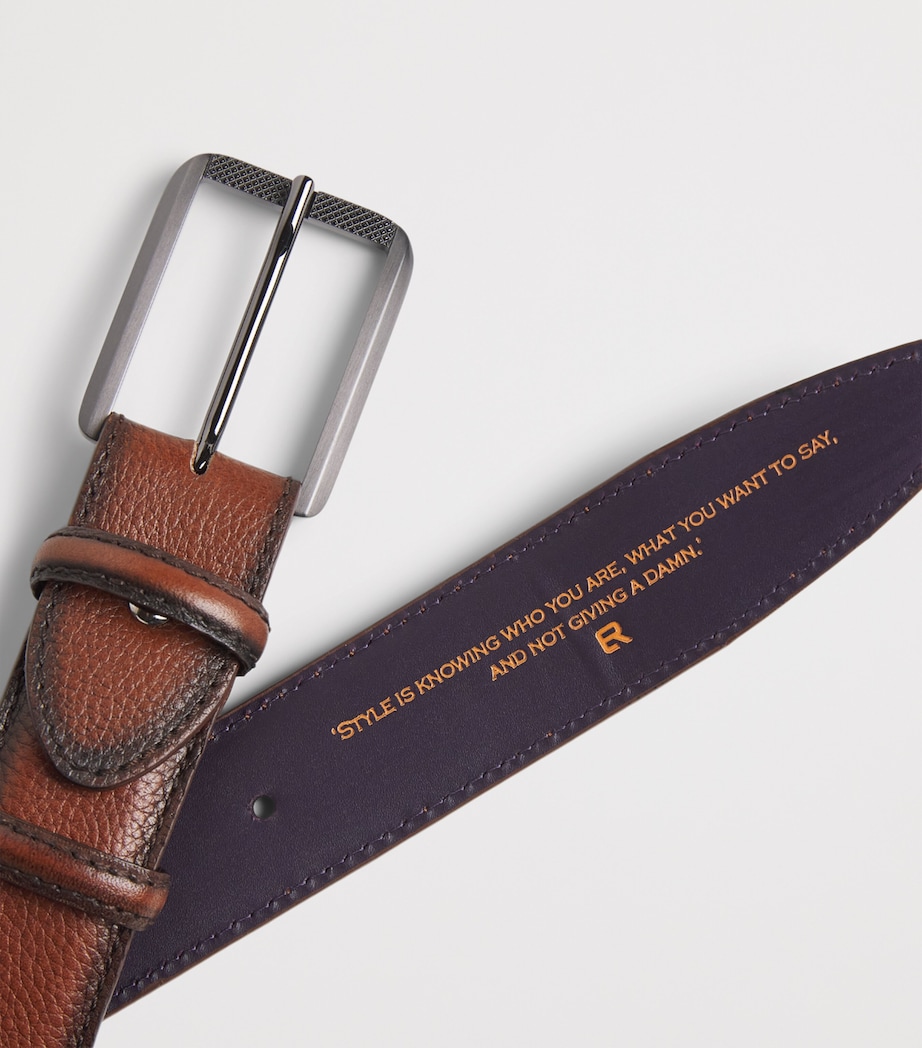 Elliot Rhodes Burnished Leather Belt Chestnut Image 5