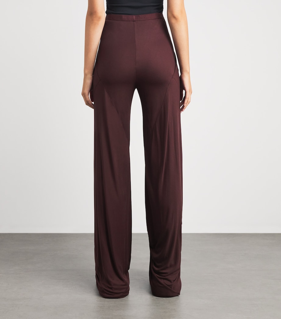 Rick Owens Womens Tower Bias Trousers Wine Image 5