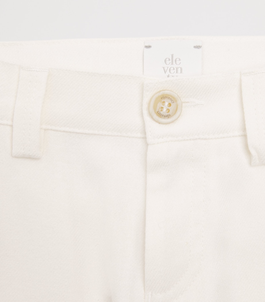 Wool-Blend Straight Trousers (2-16 Years) 101IVORY Image 4