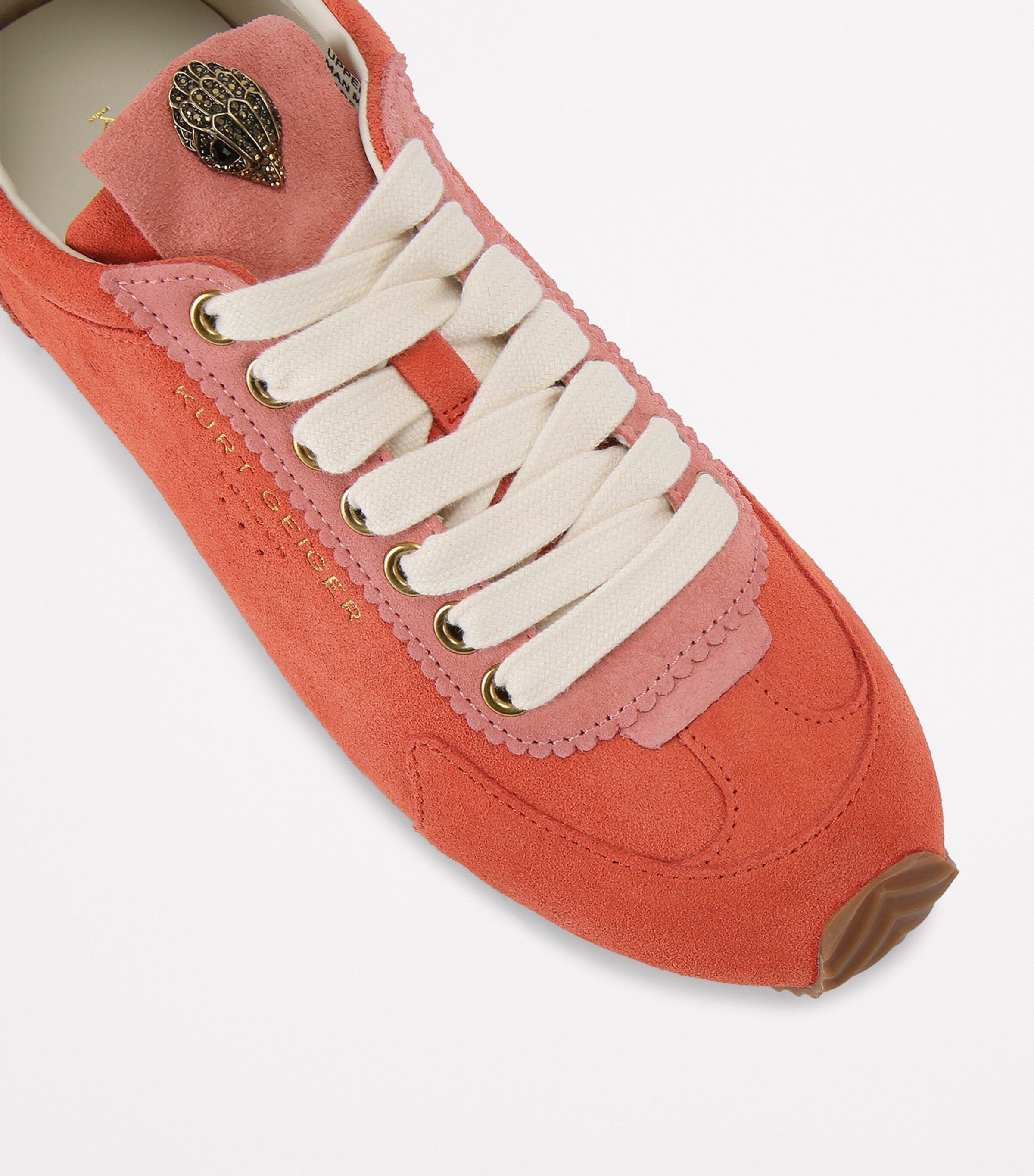 Kurt Geiger London Orange Suede Islington Sneakers Harrods RS