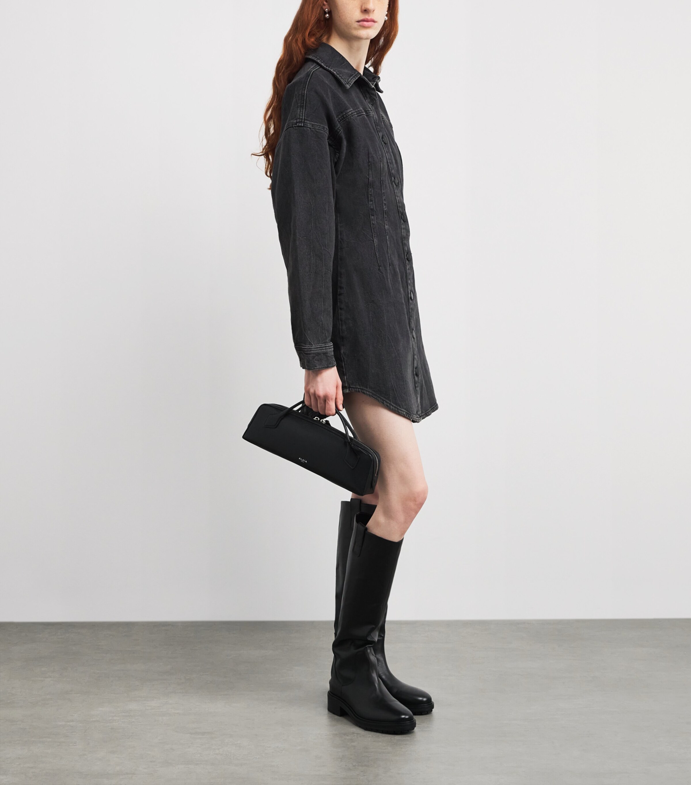 Denim Shaped Mini Dress K418 Image 2