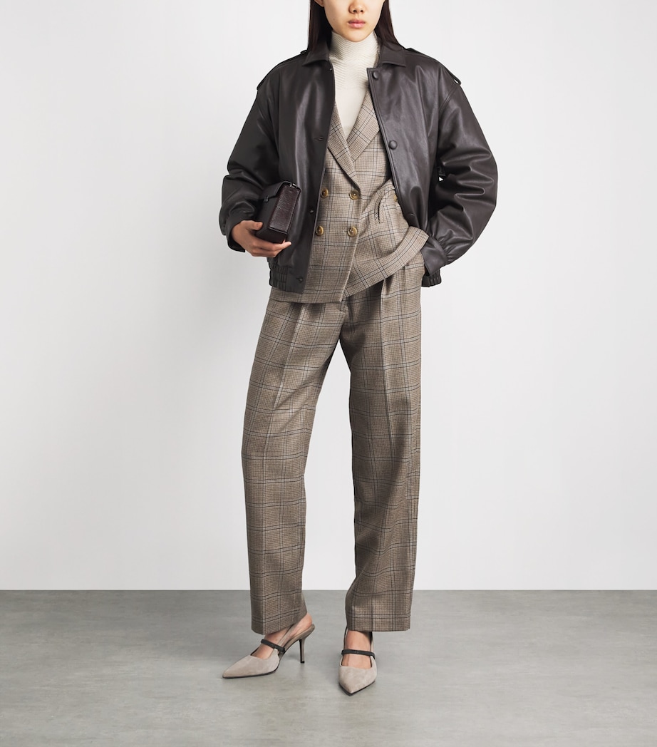 Blazé Milano Womens Leather Charlie Bomber Jacket Ebano Image 2