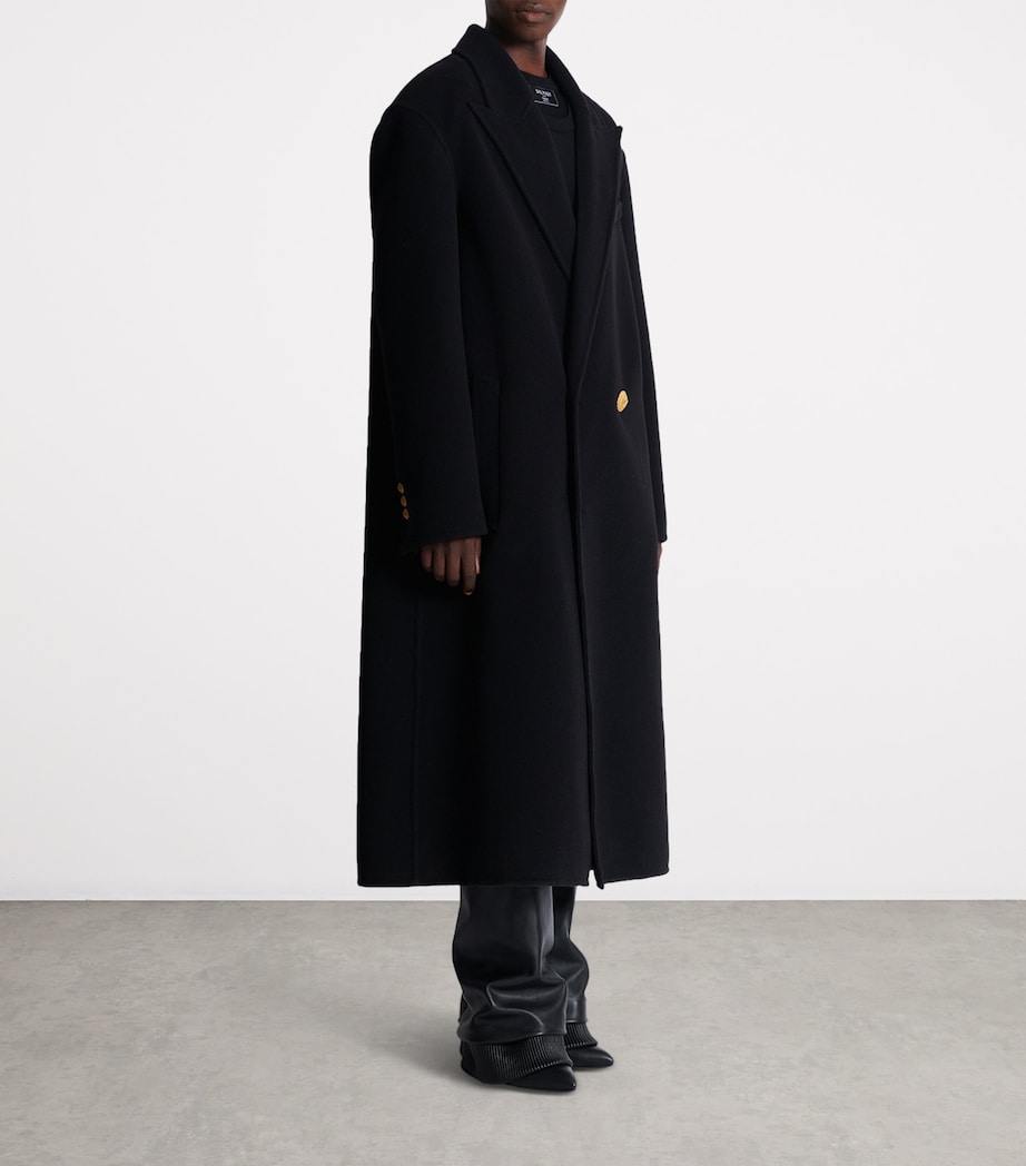 Wool-Cashmere Double-Breasted Overcoat 0PA NOIR Image 7