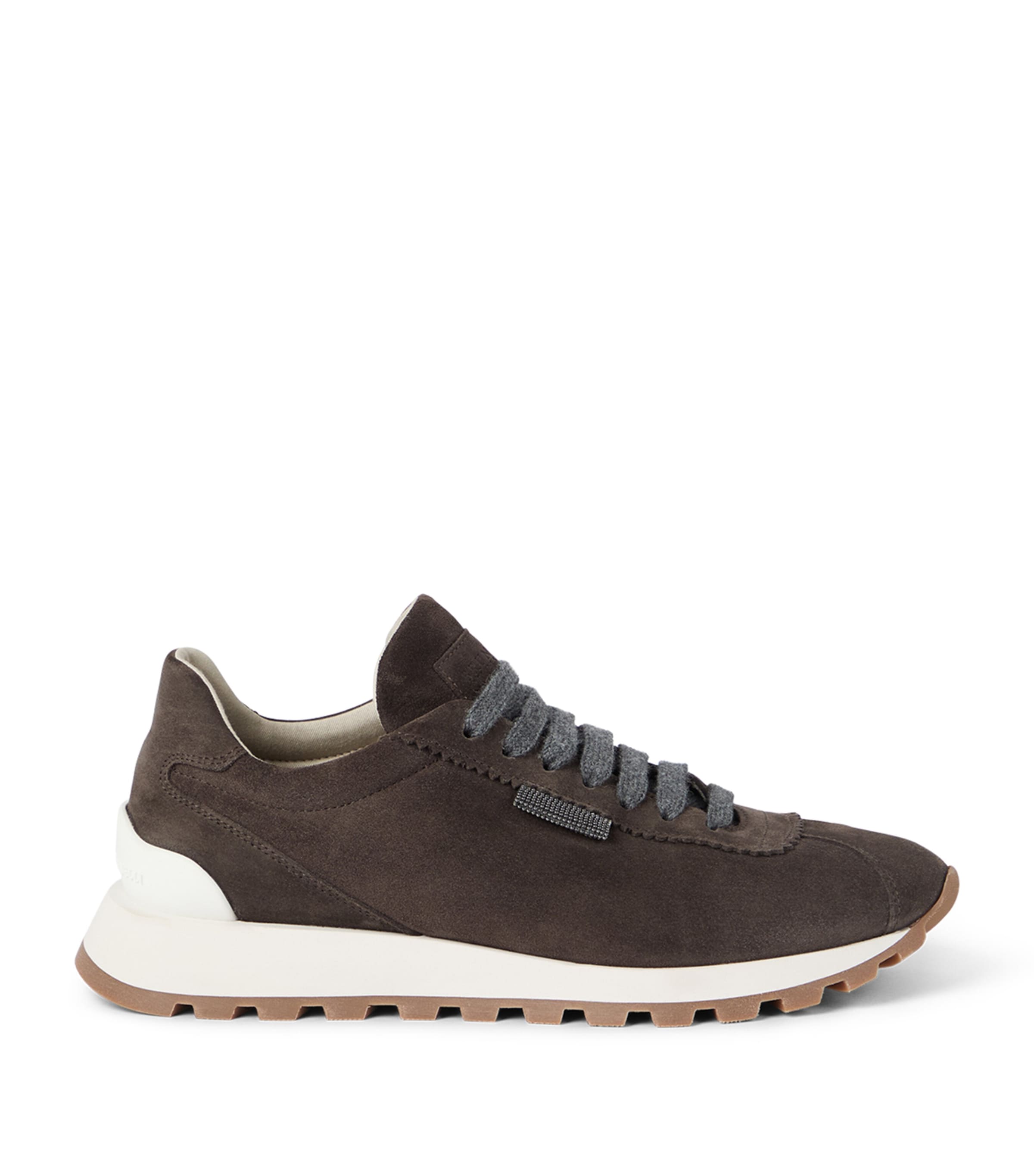 Brunello Cucinelli Suede Runner Sneakers In Brown