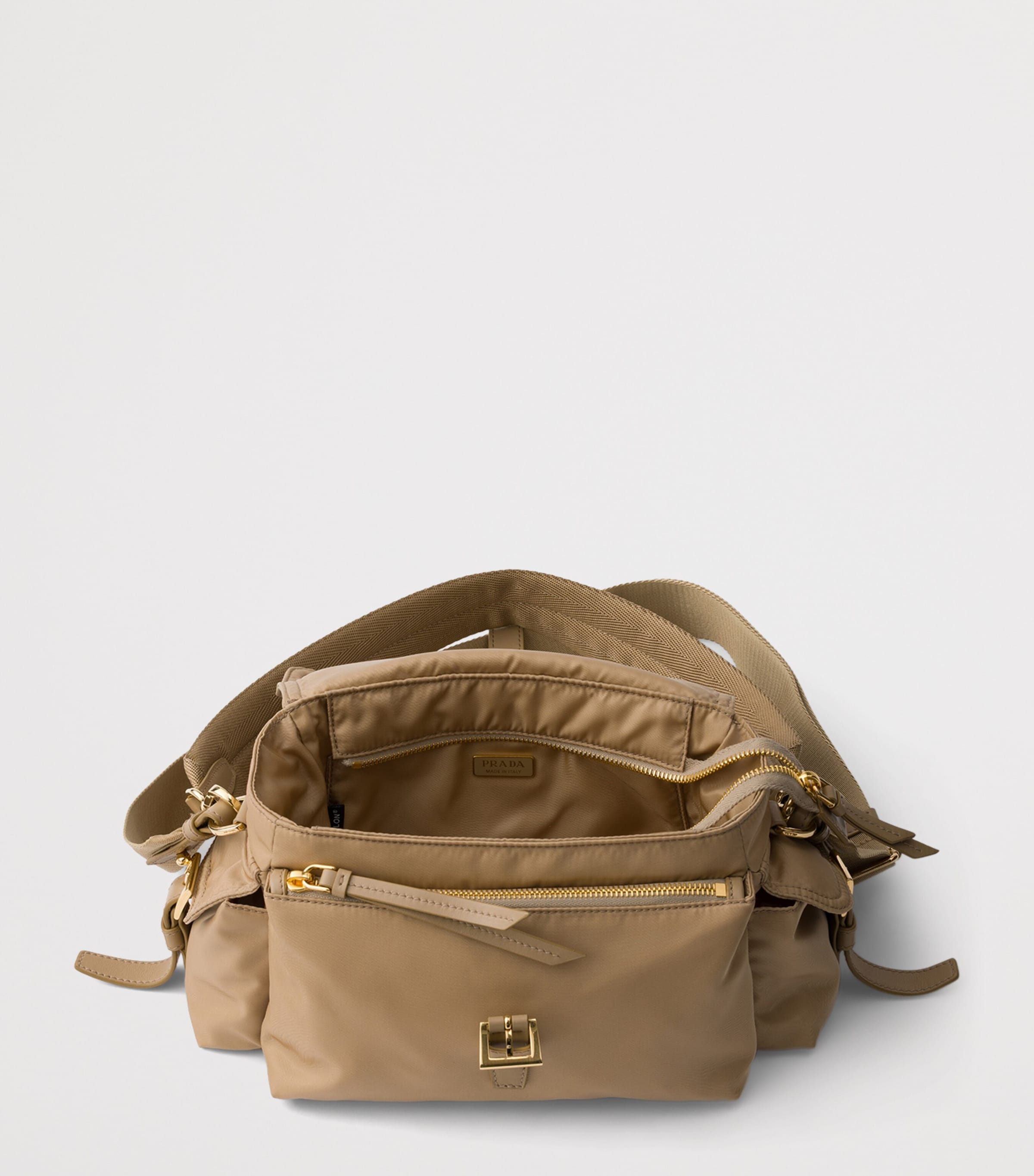Prada Medium Re-Nylon Shoulder Bag Brown Image 4