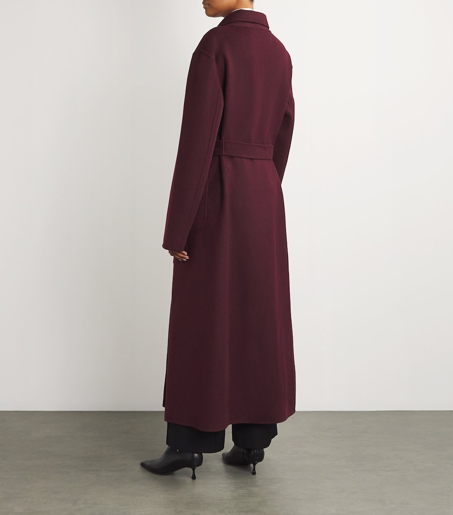 Cashmere On Set Wrap Coat MERLOT Image 4