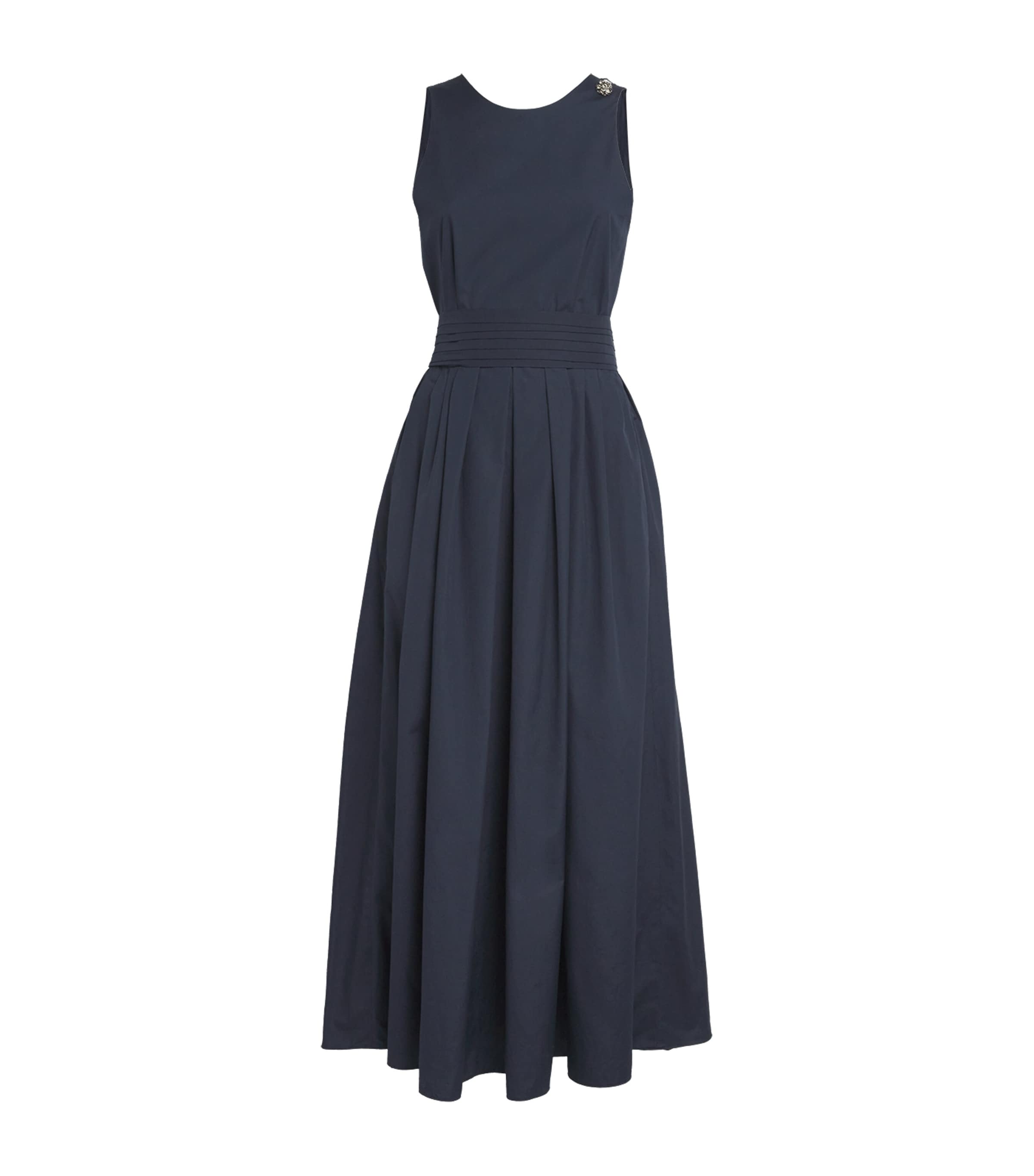 Cotton Sleeveless Midi Dress ULTRAMARINE Image 1