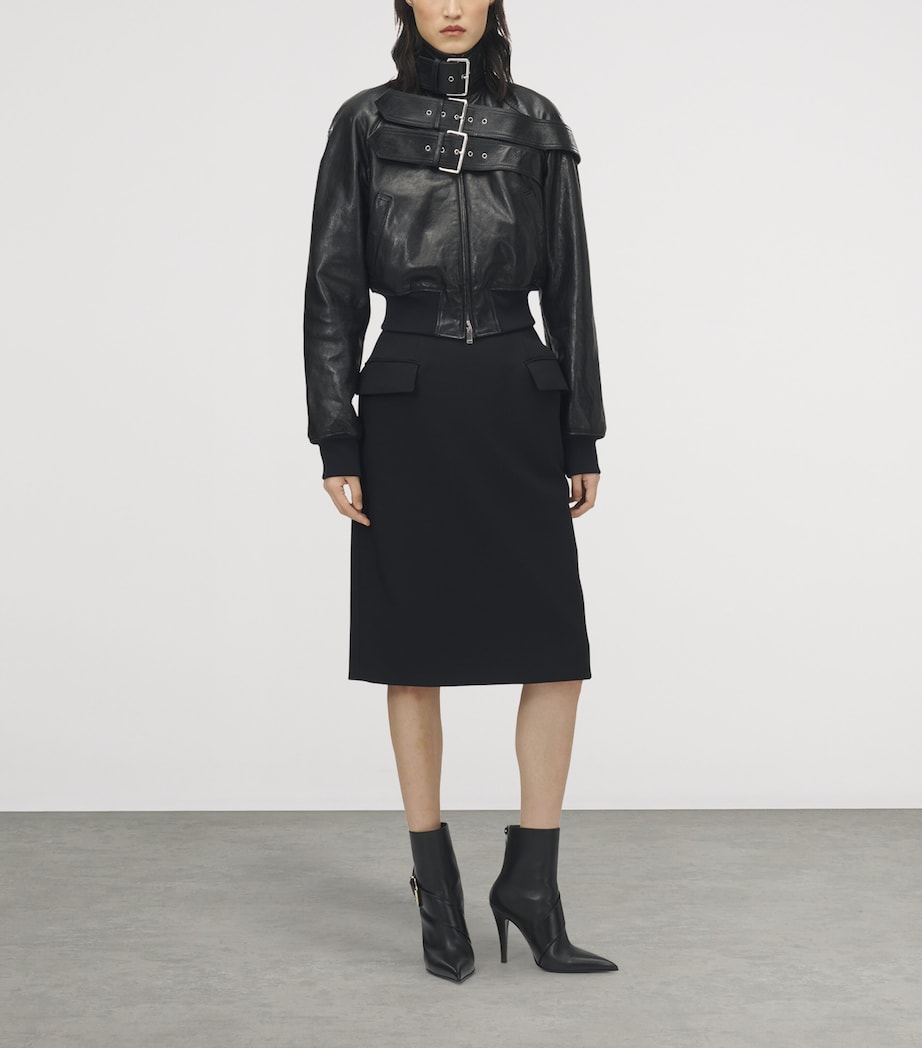 Leather Bomber Jacket 1000 Image 2