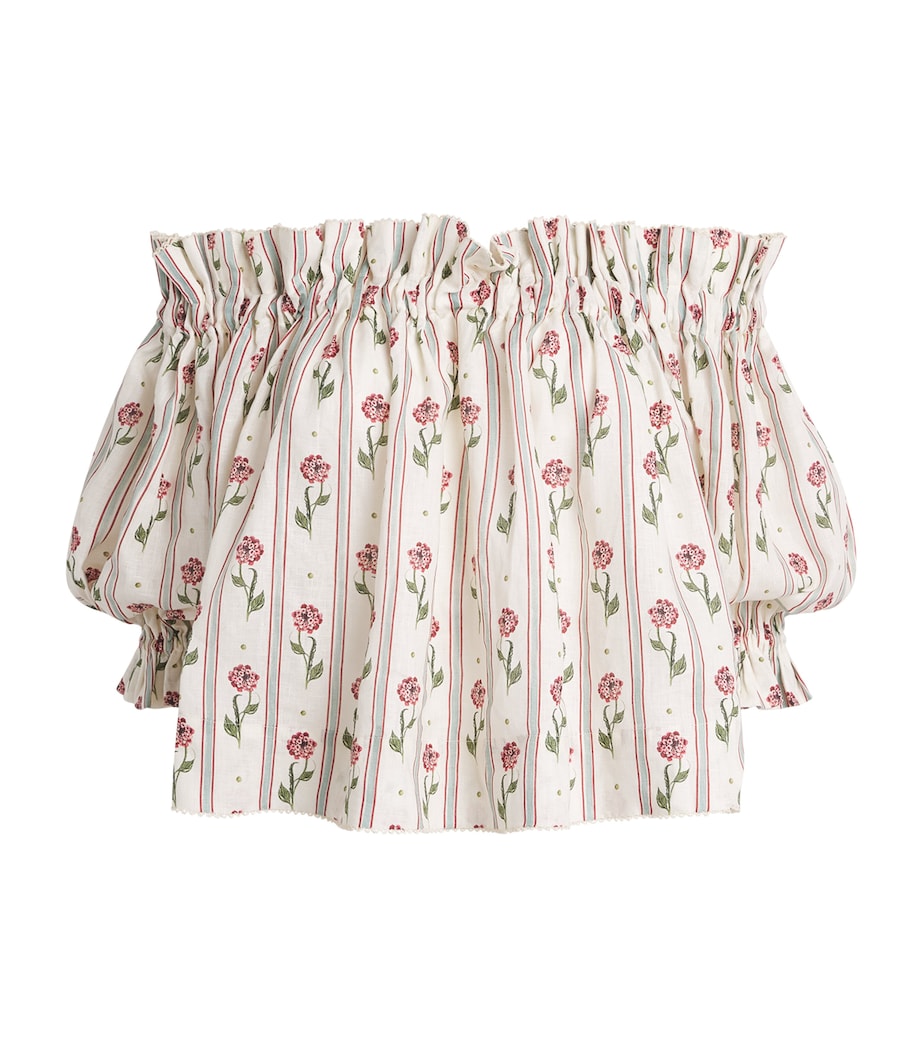 Linen Off-The-Shoulder Urucu Top MULTICOLOUR Image 1