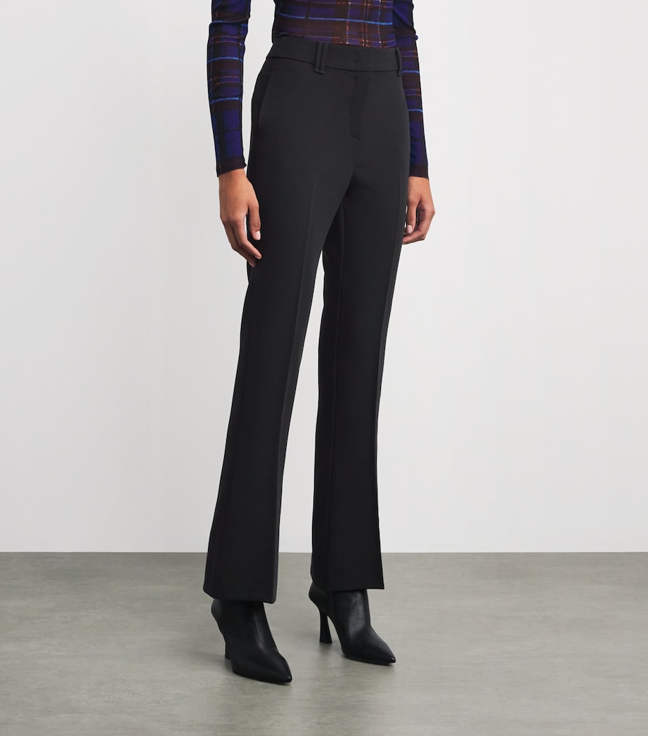Flared Tailored Trousers BLACK Image 3