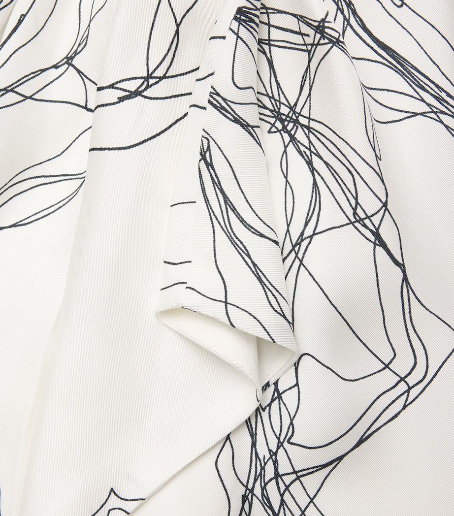 Fabiana Filippi Womens Silk Twill Printed Blouse Bianco Image 6