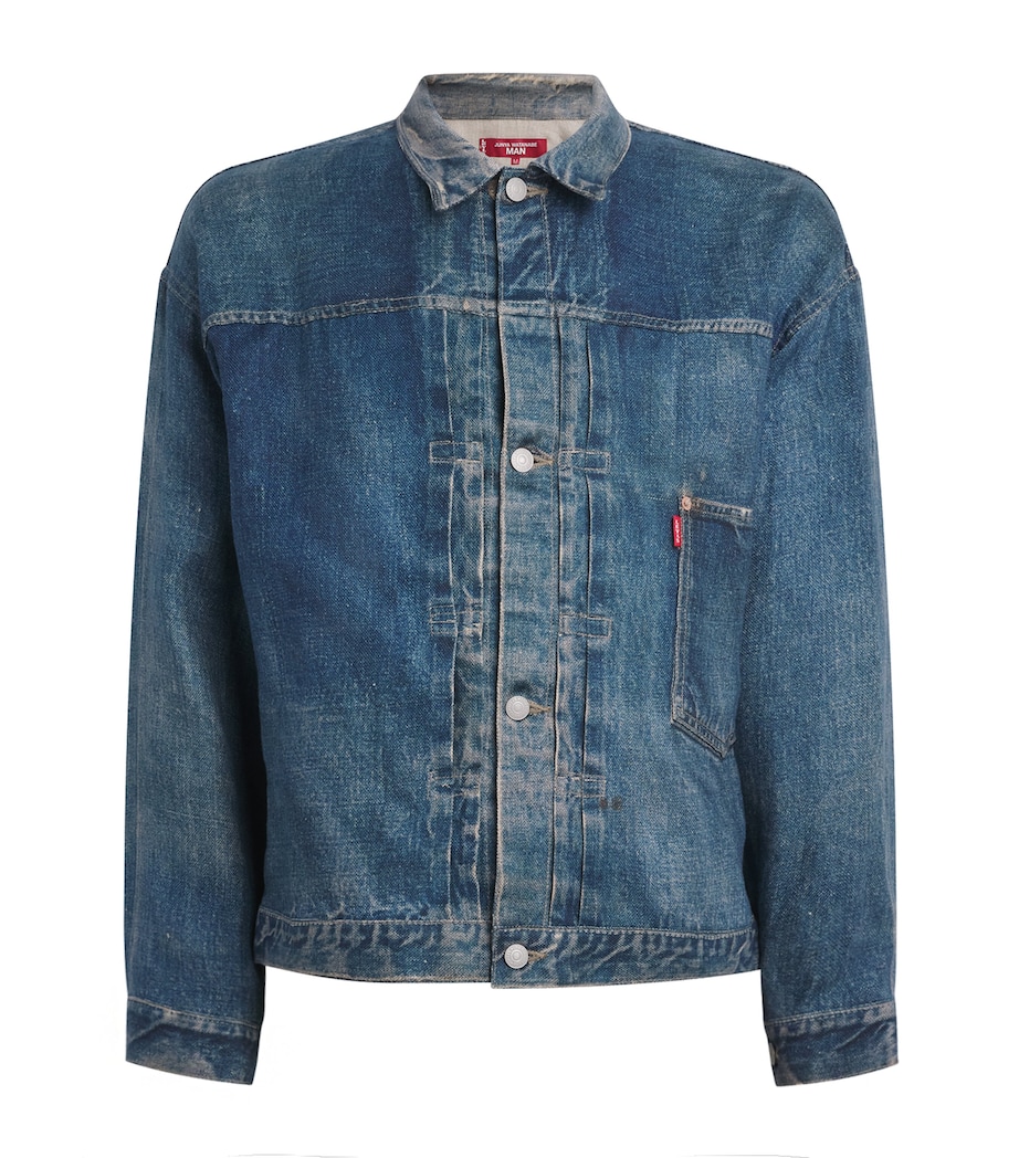 Junya Watanabe MAN Mens x Levi’s Distressed Denim Jacket Indigo Image 1