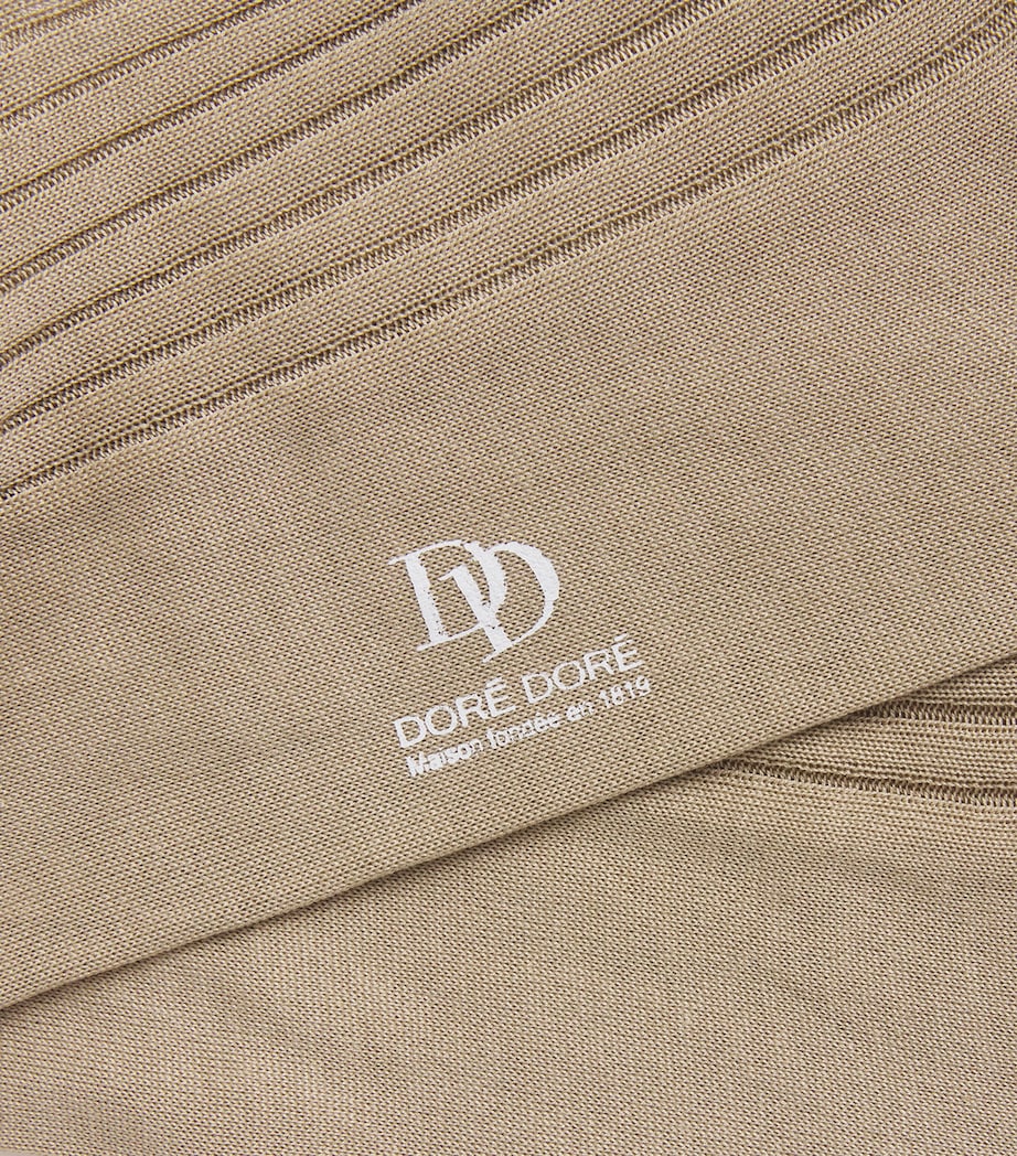 Doré Doré Mens Cotton Rib-Knit Socks Cordage Image 2