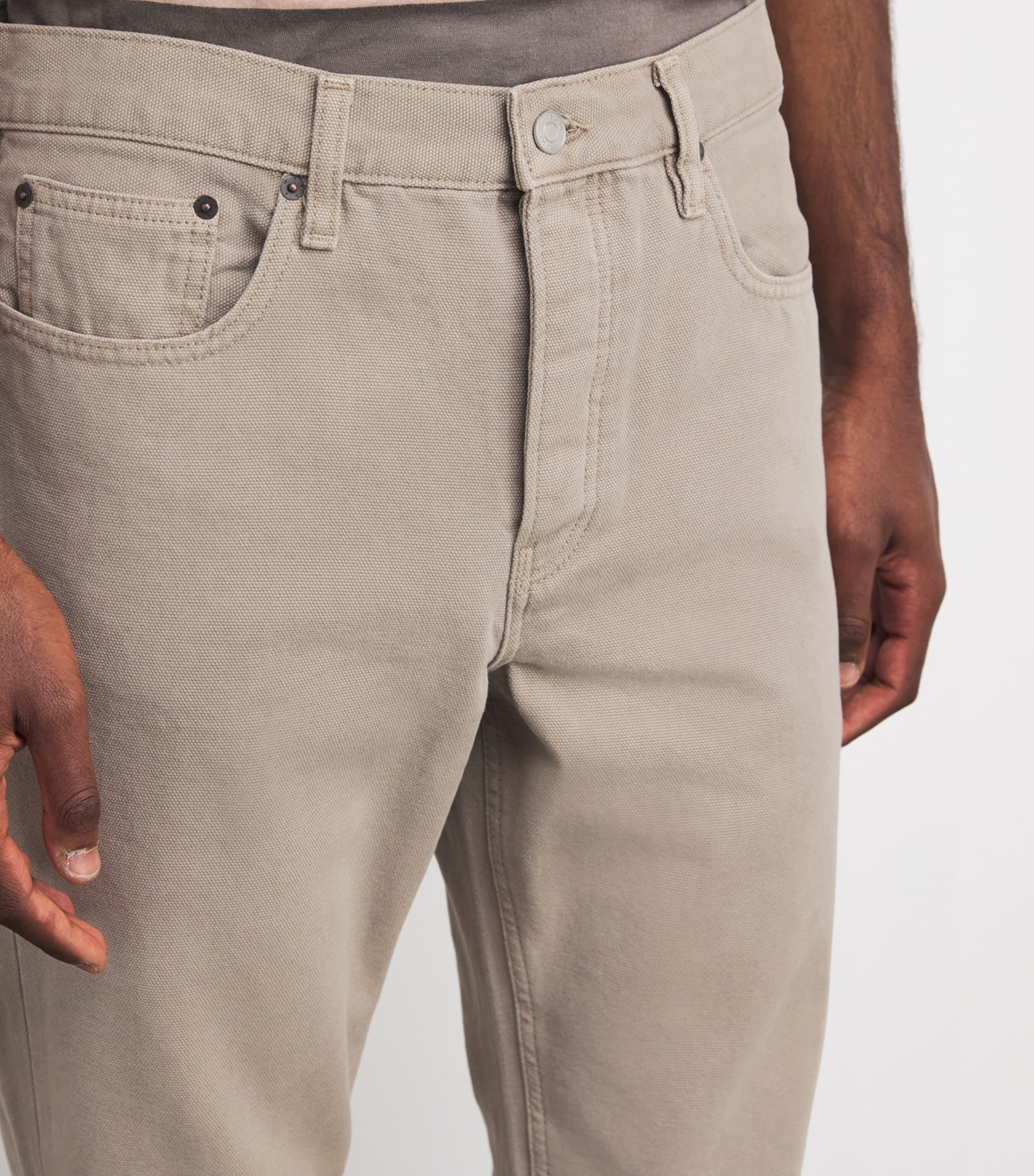 FRAME Mens The Straight Jeans Vintage Khaki Image 6