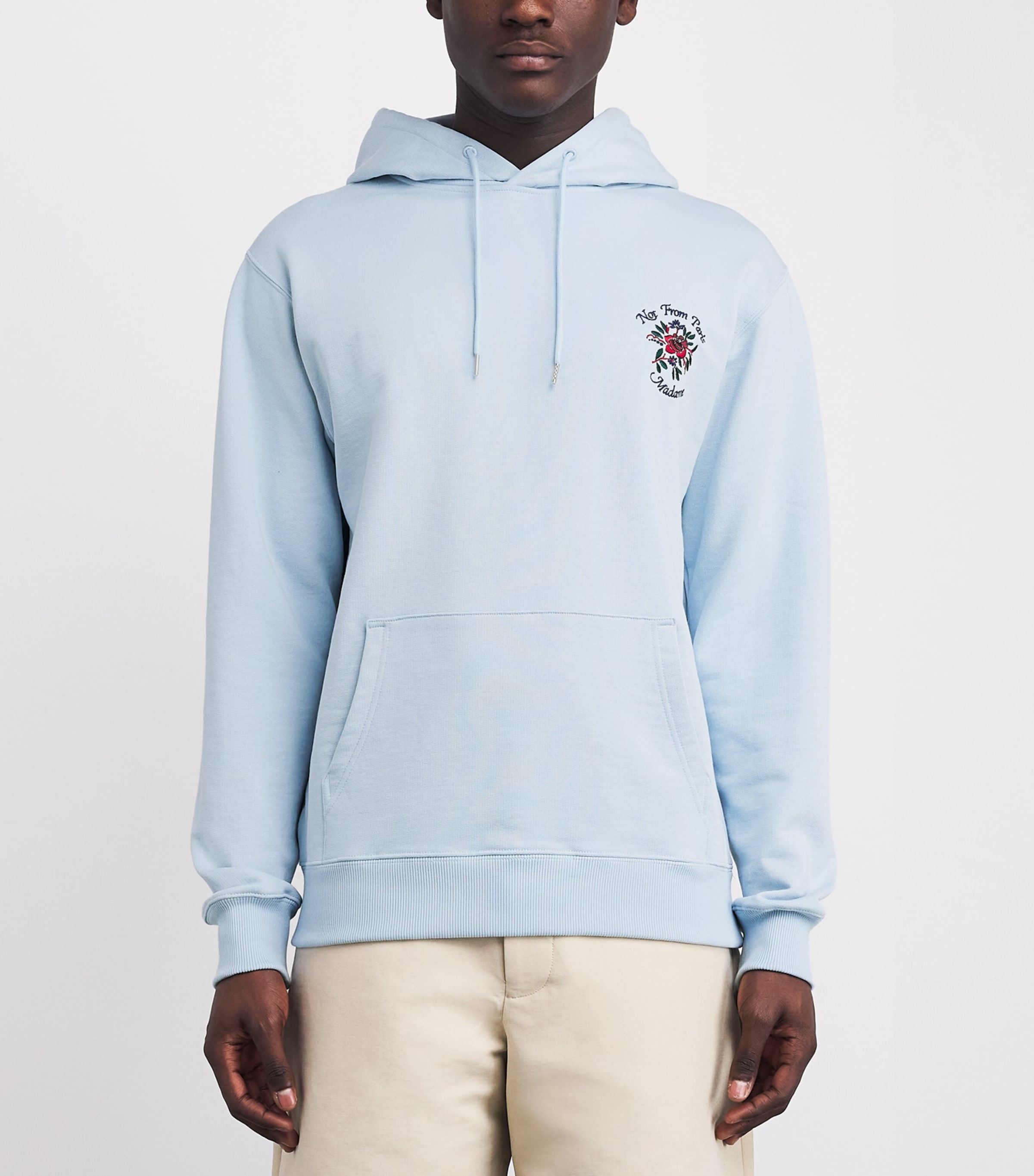 Cotton Rose Slogan Hoodie LIGHT BLUE Image 3