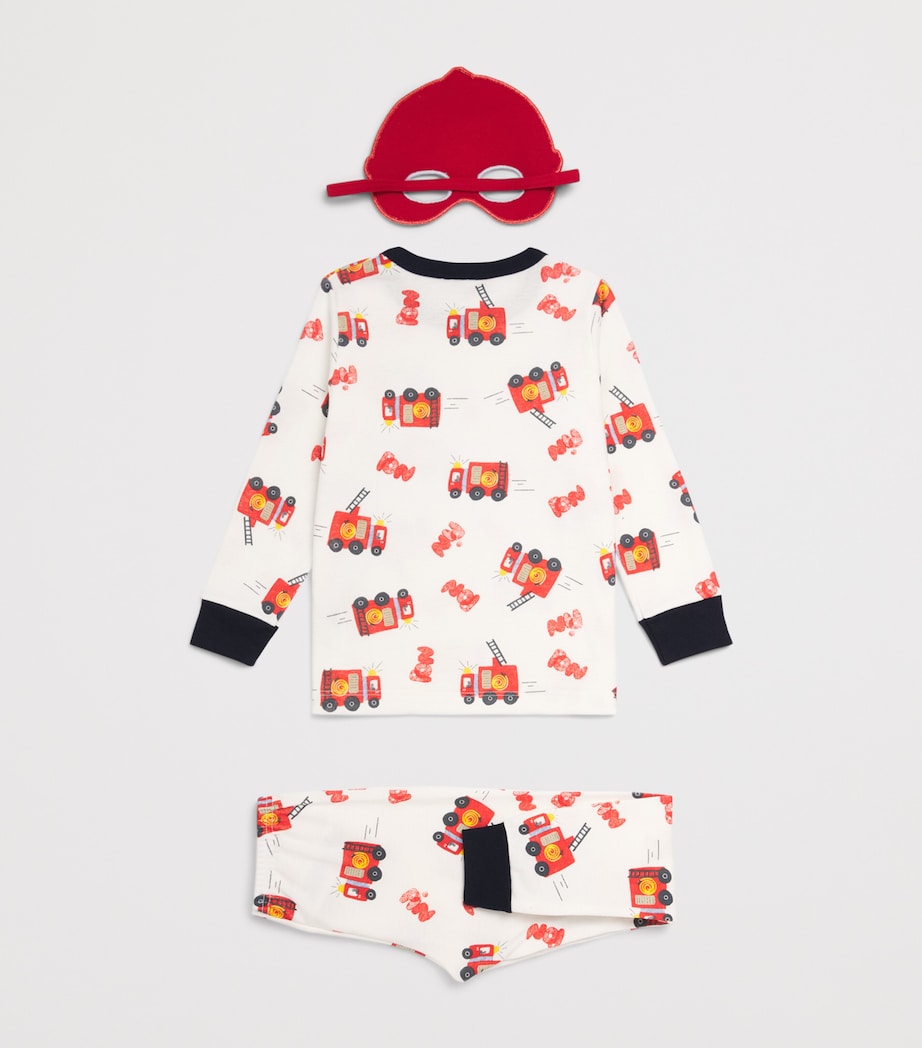 Petit Bateau Firefighter Pyjama and Mask Set (6-12 Years) Image 2