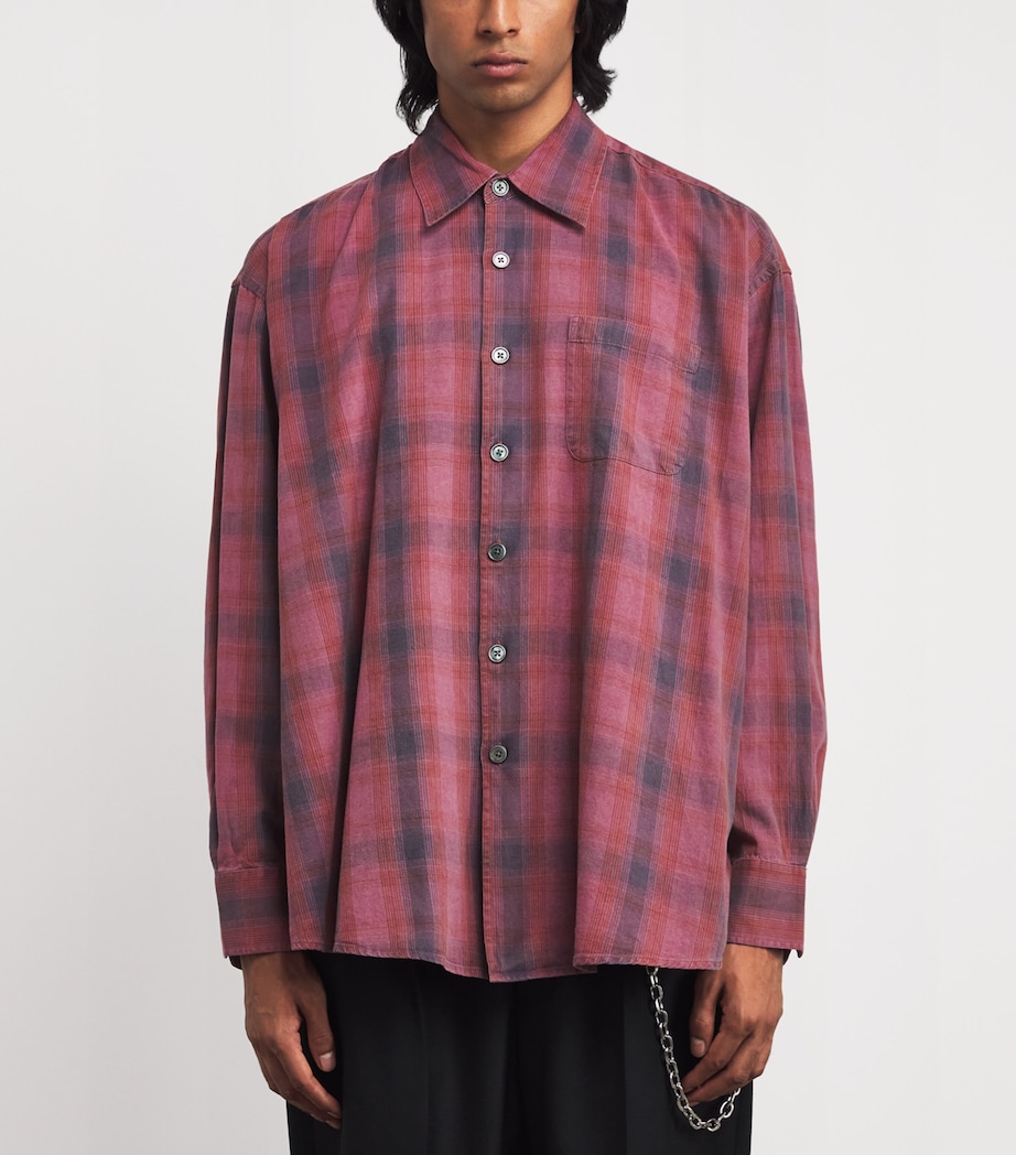Cotton Check Borrowed Shirt IDAHO FLANNEL CHECK Image 3