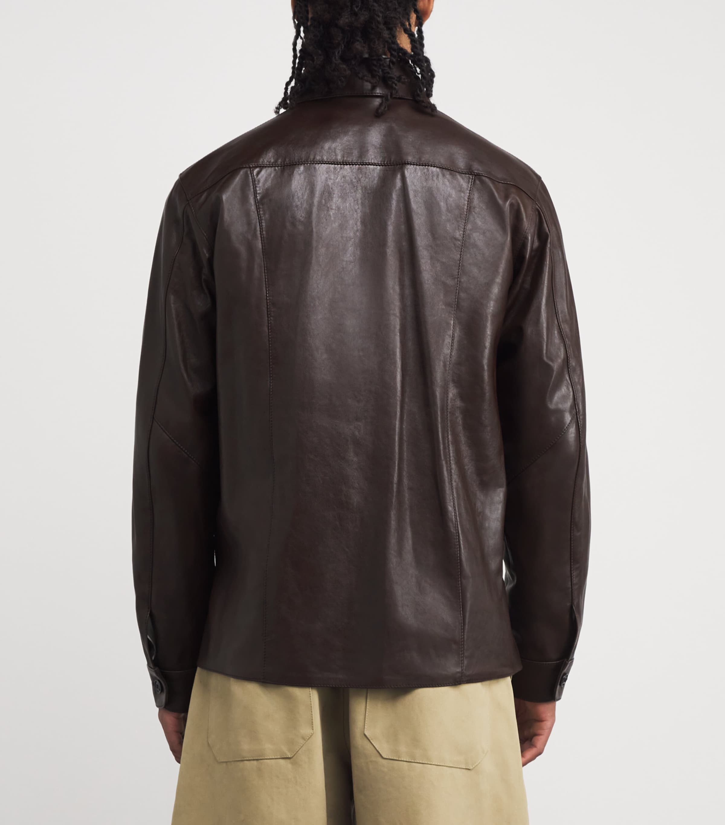 Calfskin Welding Shirt UMBER BROWN Image 4