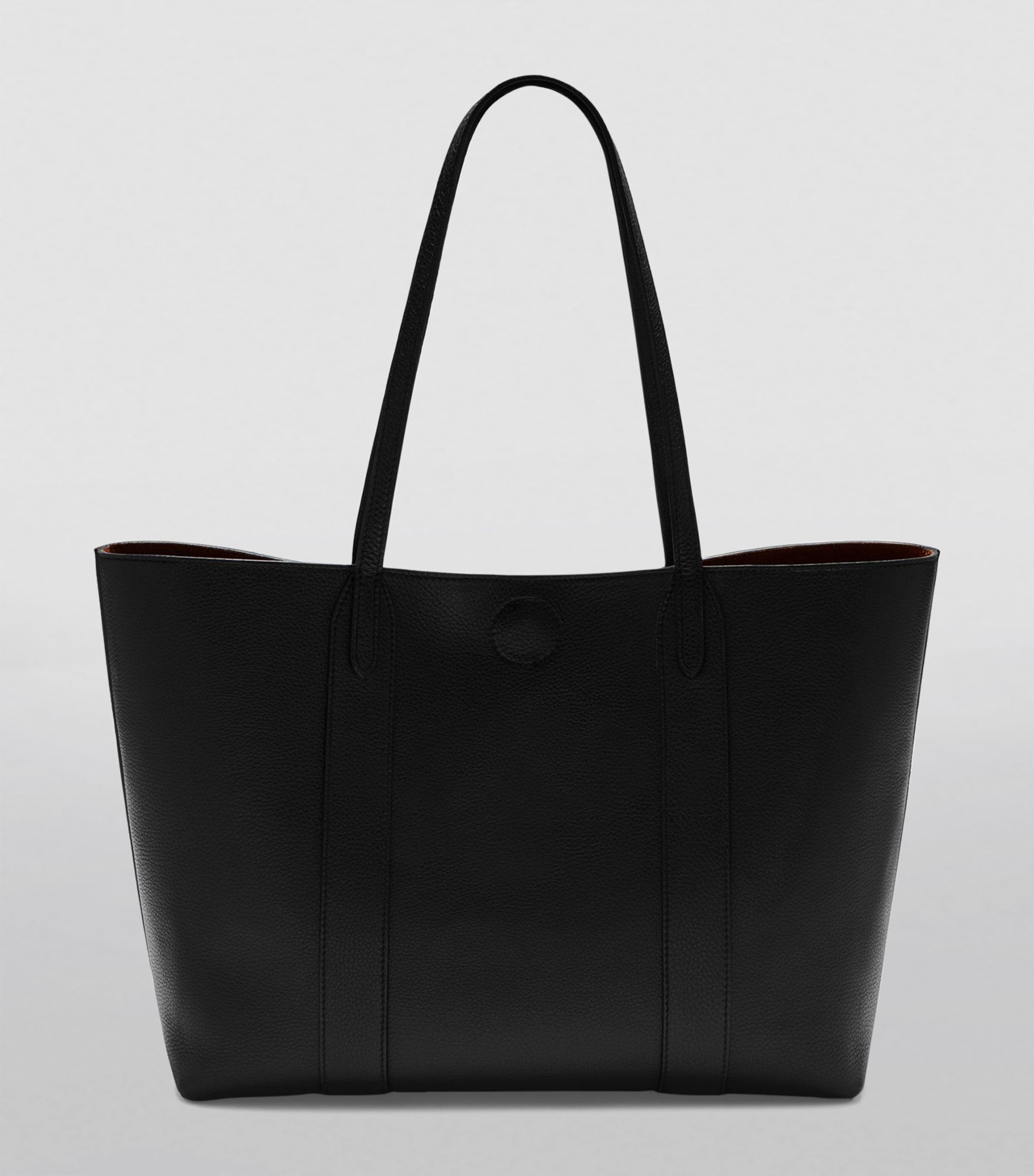 Leather Bayswater Tote Bag BLACK-OAK Image 4