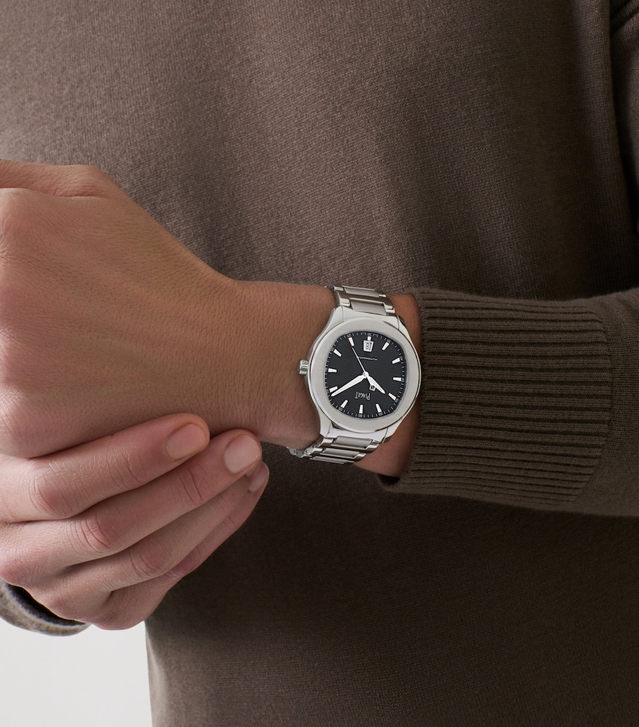 Stainless Steel Polo Date Watch 42mm STEEL Image 3