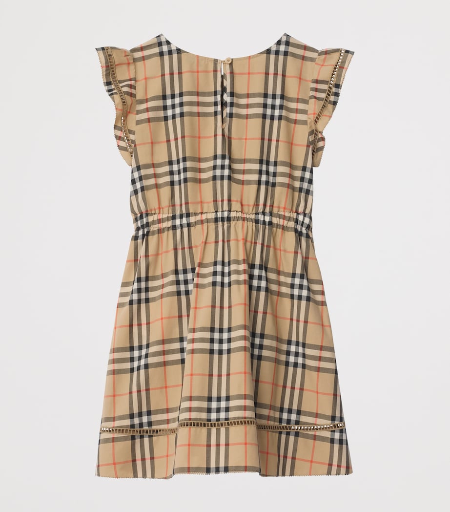 Burberry Kids Cotton Check Dress (14 Years) Sand Ip Check Image 2