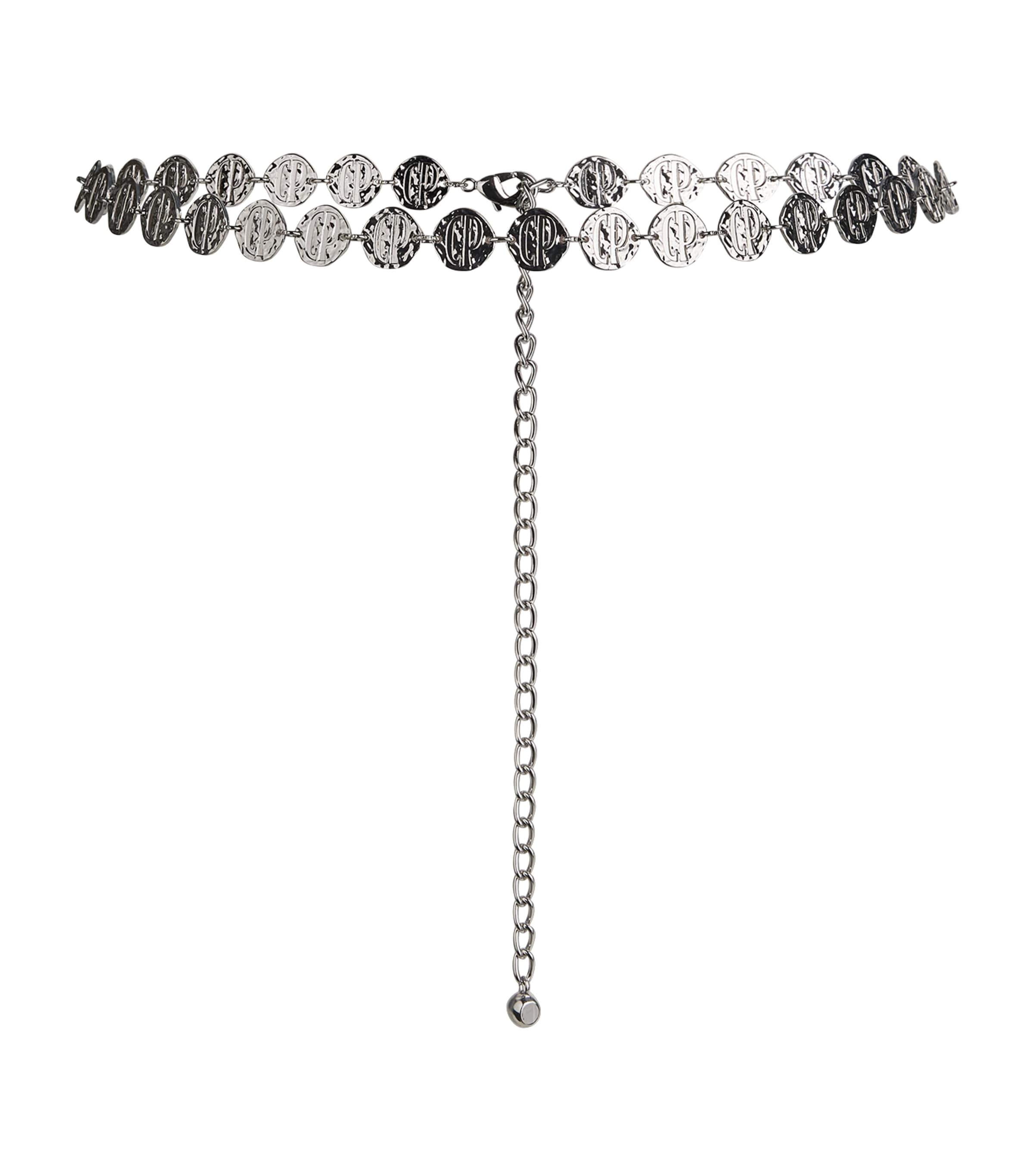 Claudie Pierlot Logo Embossed Chain Belt Silver Image 1