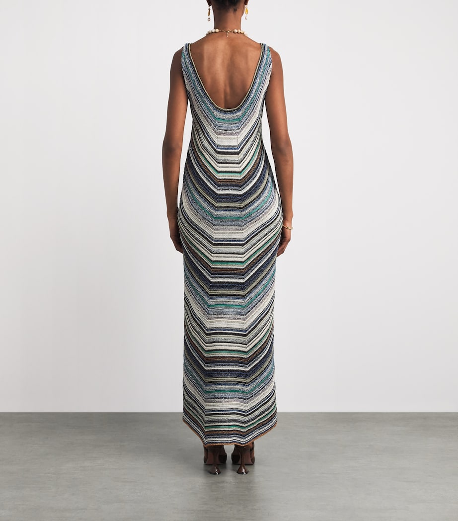 Missoni Womens Knitted Sleeveless Maxi Dress Mlti Cld Tones Image 4