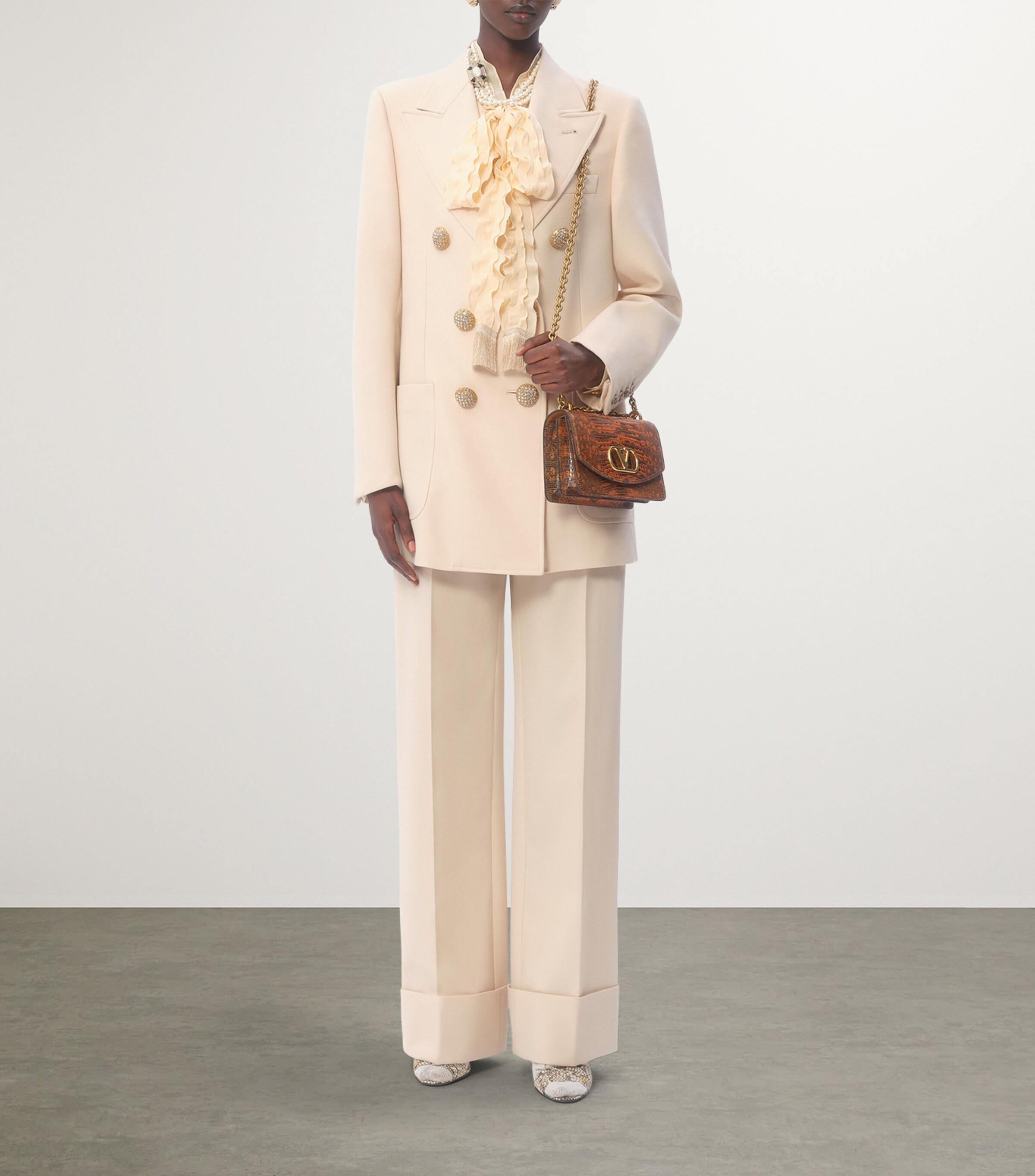 Valentino Virgin Wool Tailored Trousers | Harrods US