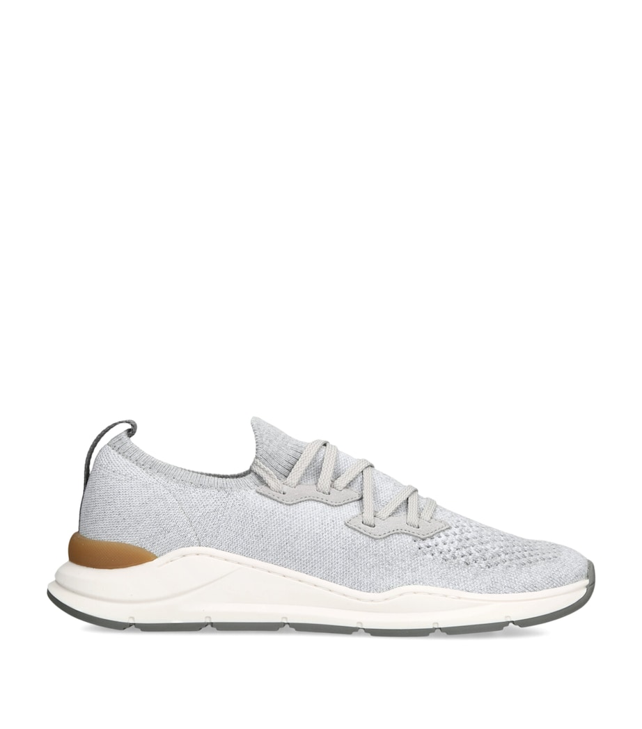 Brunello Cucinelli Kids Knitted Sneakers Grey Image 1