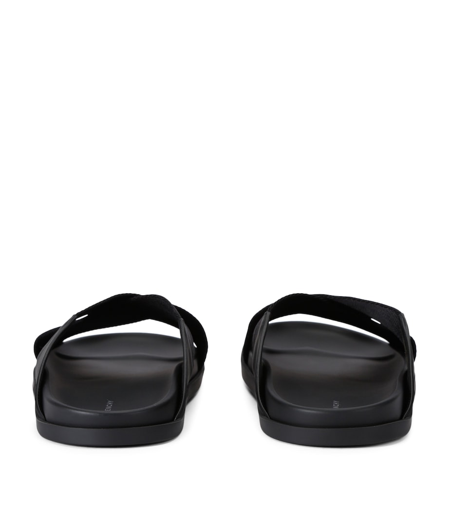 Leather G Plage Slides BLACK Image 2