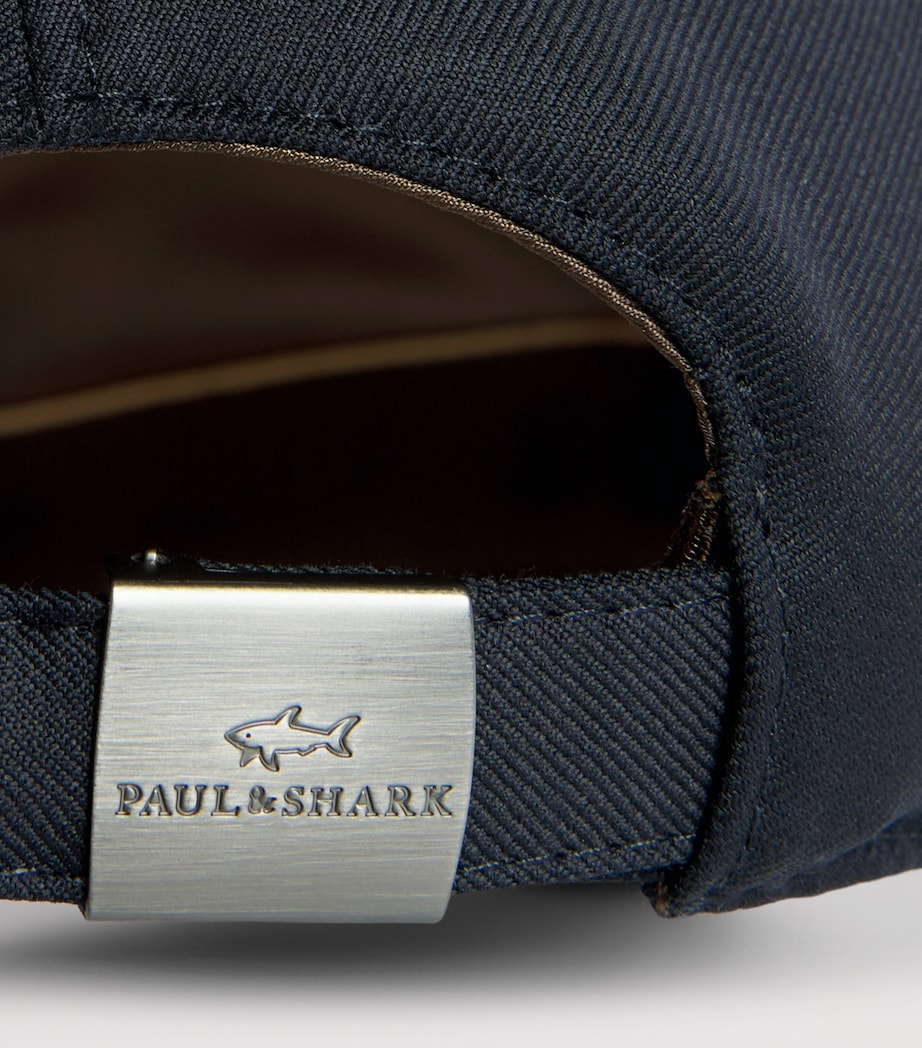 Paul & Shark Virgin Wool Logo Baseball Cap Blue Image 4