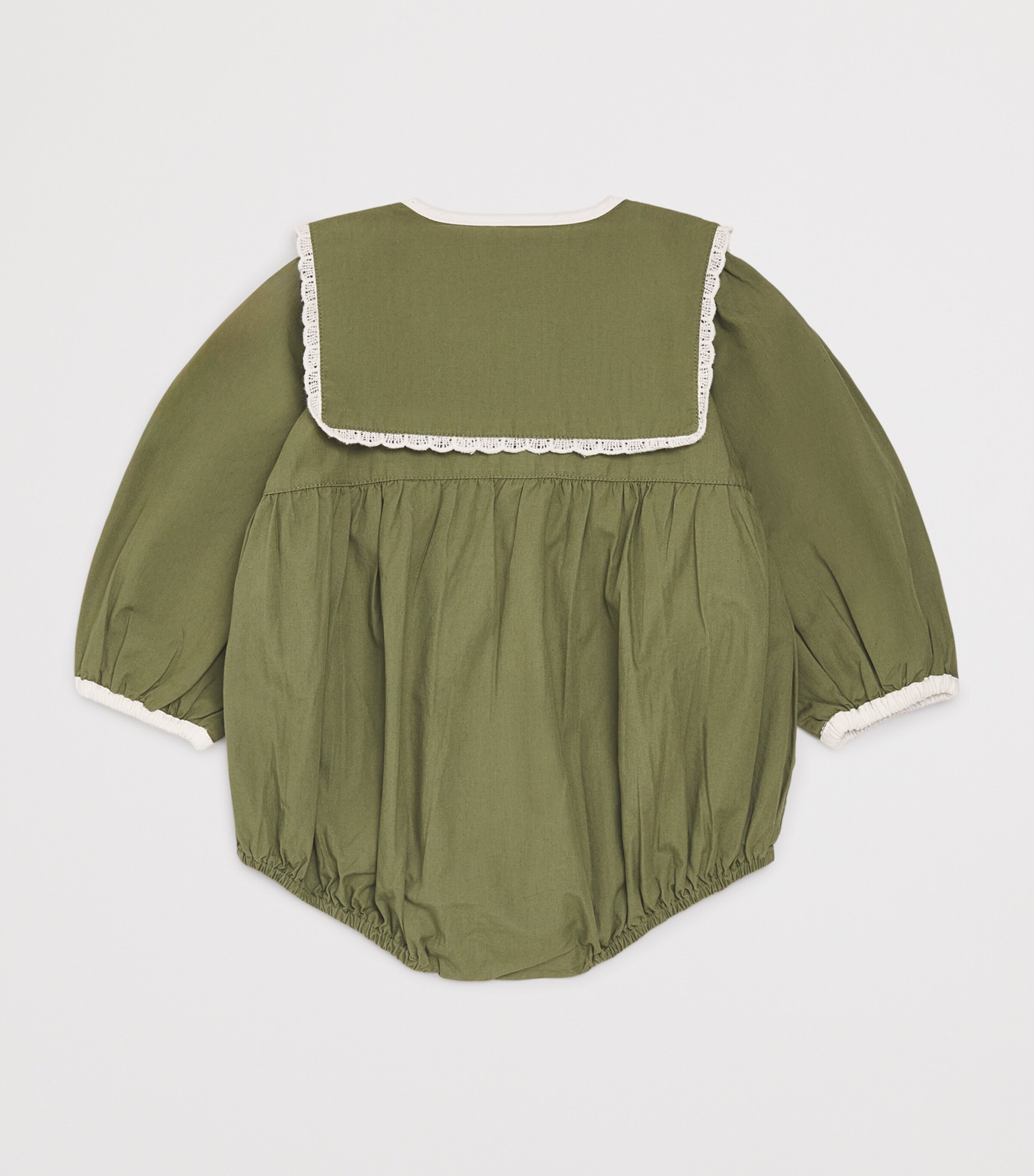Shirley Bredal Embroidered Maya Bodysuit (3-36 Months) Moss Image 2