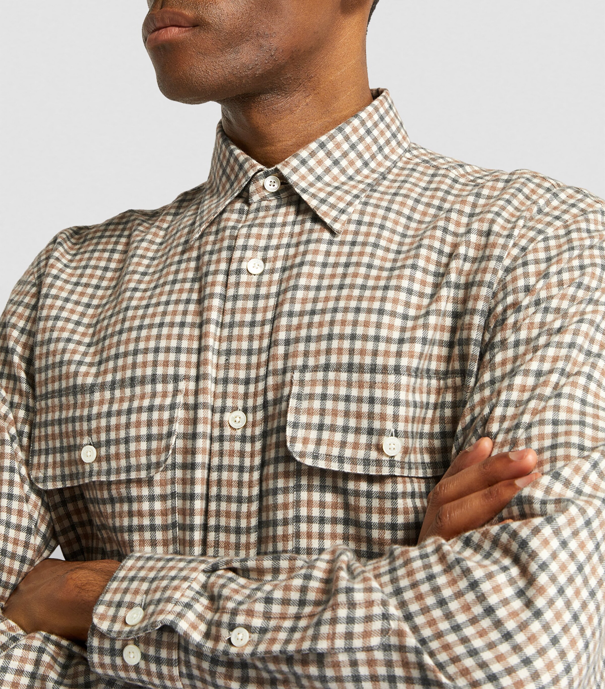 Check Shirt TAUPE Image 6