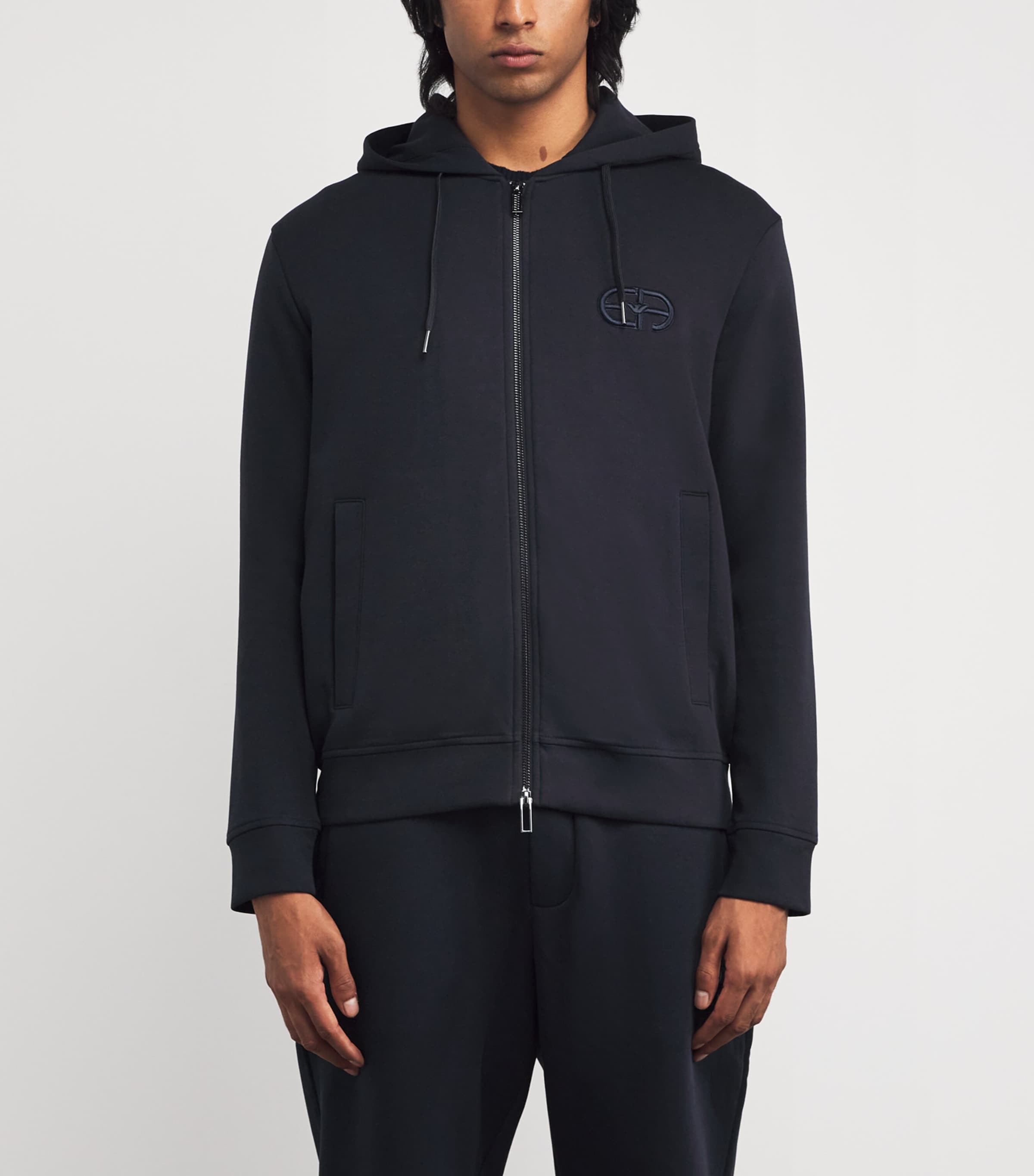 トップス Emporio Armani double zip Ninja foodie Emporio Armani double zip Ninja foodie Emporio Armani logo-patch