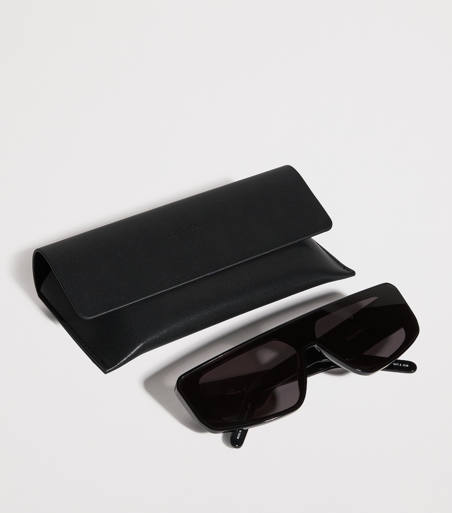 Geometric Performa Sunglasses BLK TMPL/BLKLNS/0909 Image 4