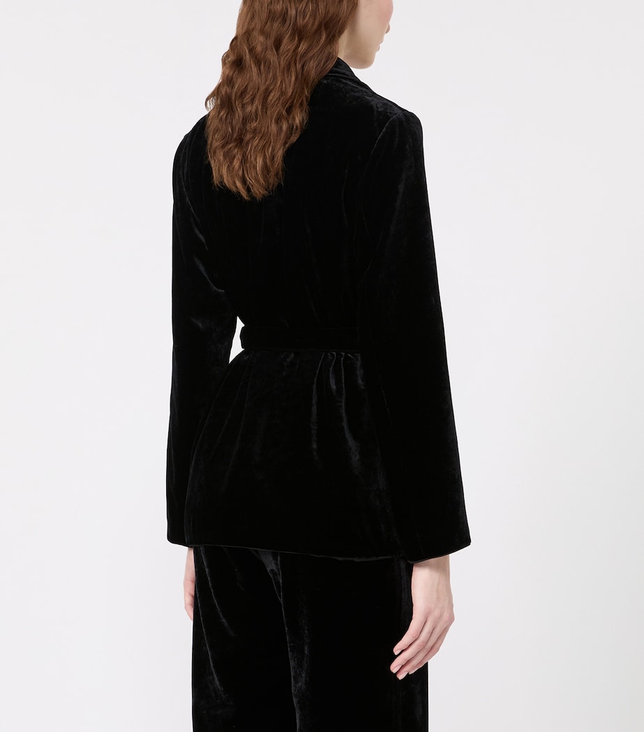 Weekend Max Mara Womens Velvet Jacket Black Image 3