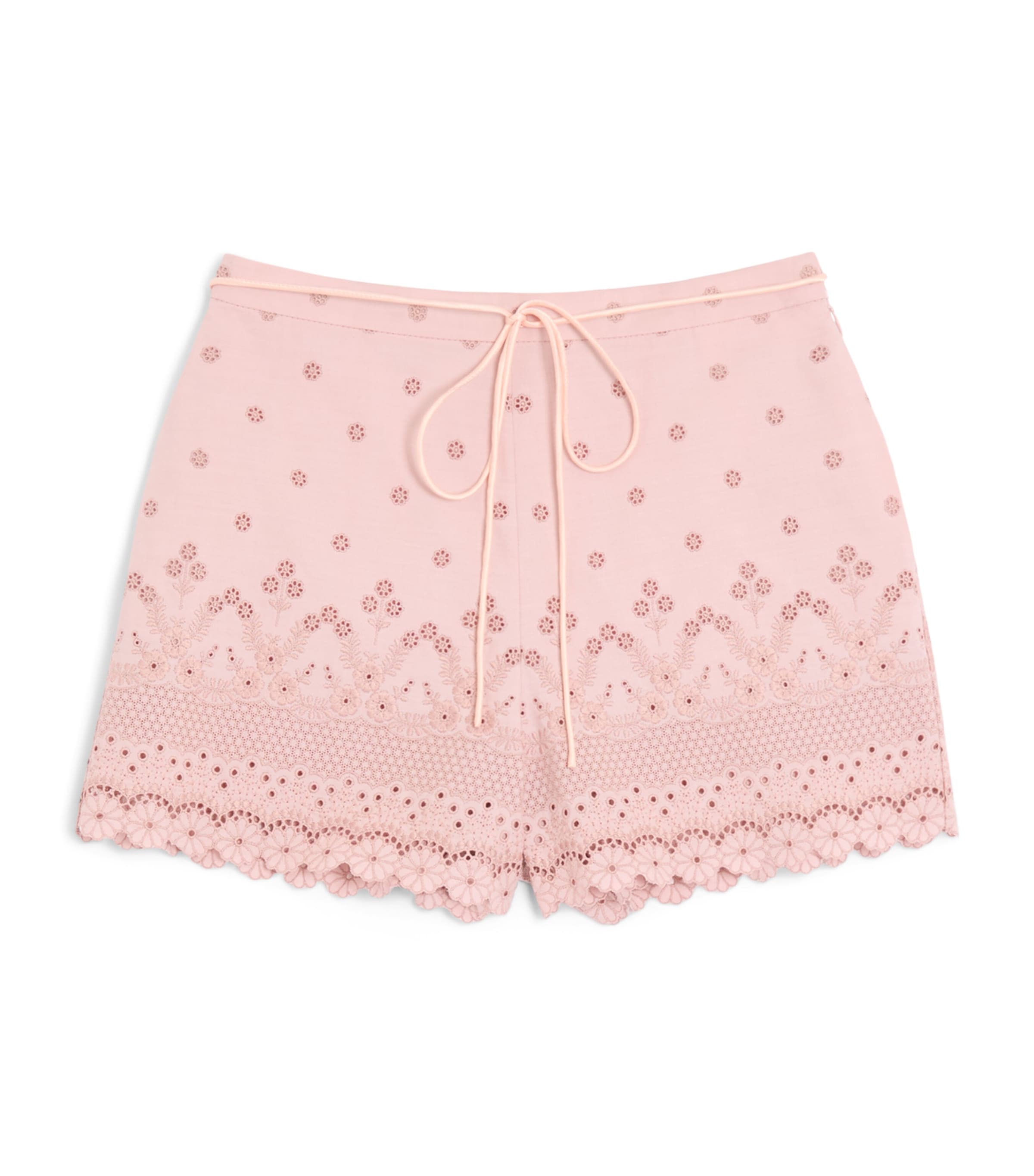 Valentino Womens Cotton Lace Shorts Image 1
