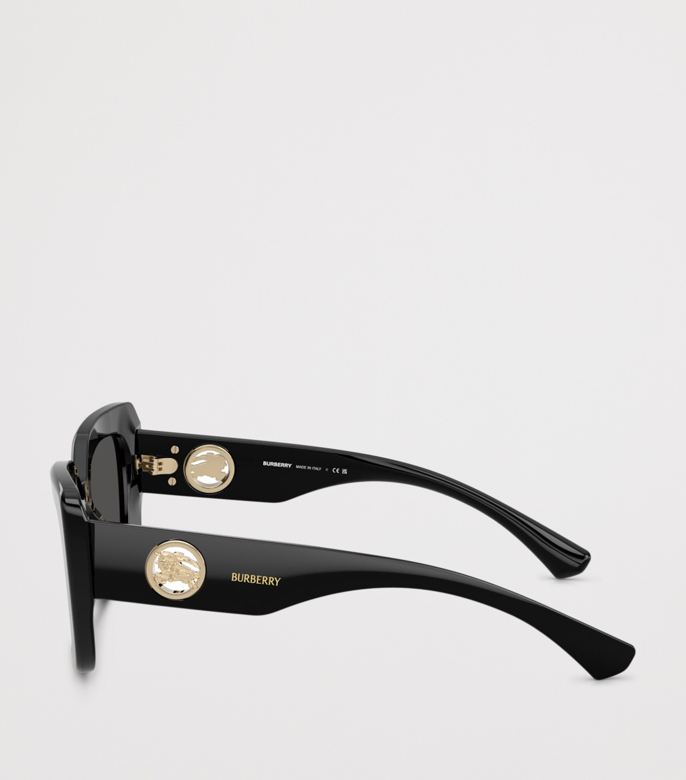 Burberry Acetate BE4476 Cat Eye Sunglasses Black Image 3